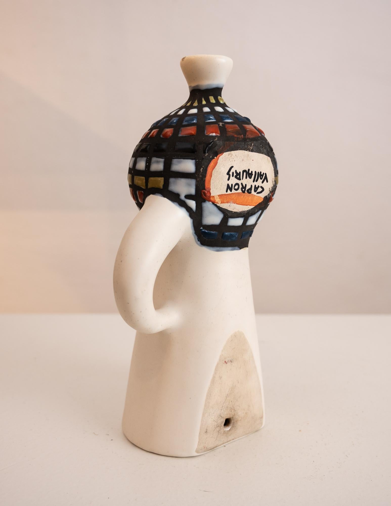 Tasca da parete in ceramica di metà secolo di Roger Capron 