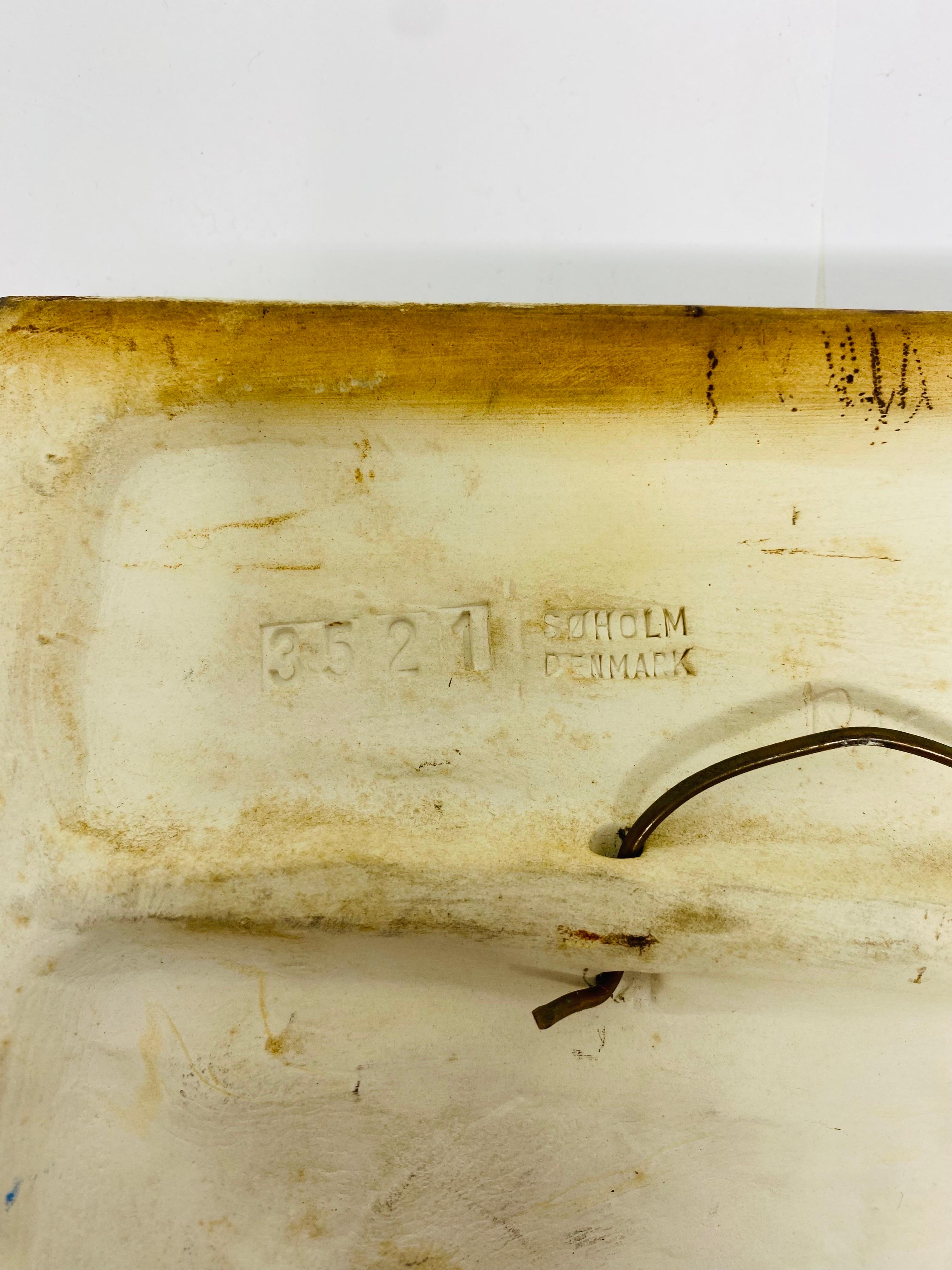 Danish Mid Century Ceramic Soholm Bird Relief by Gerd Hiort Petersen For Sale