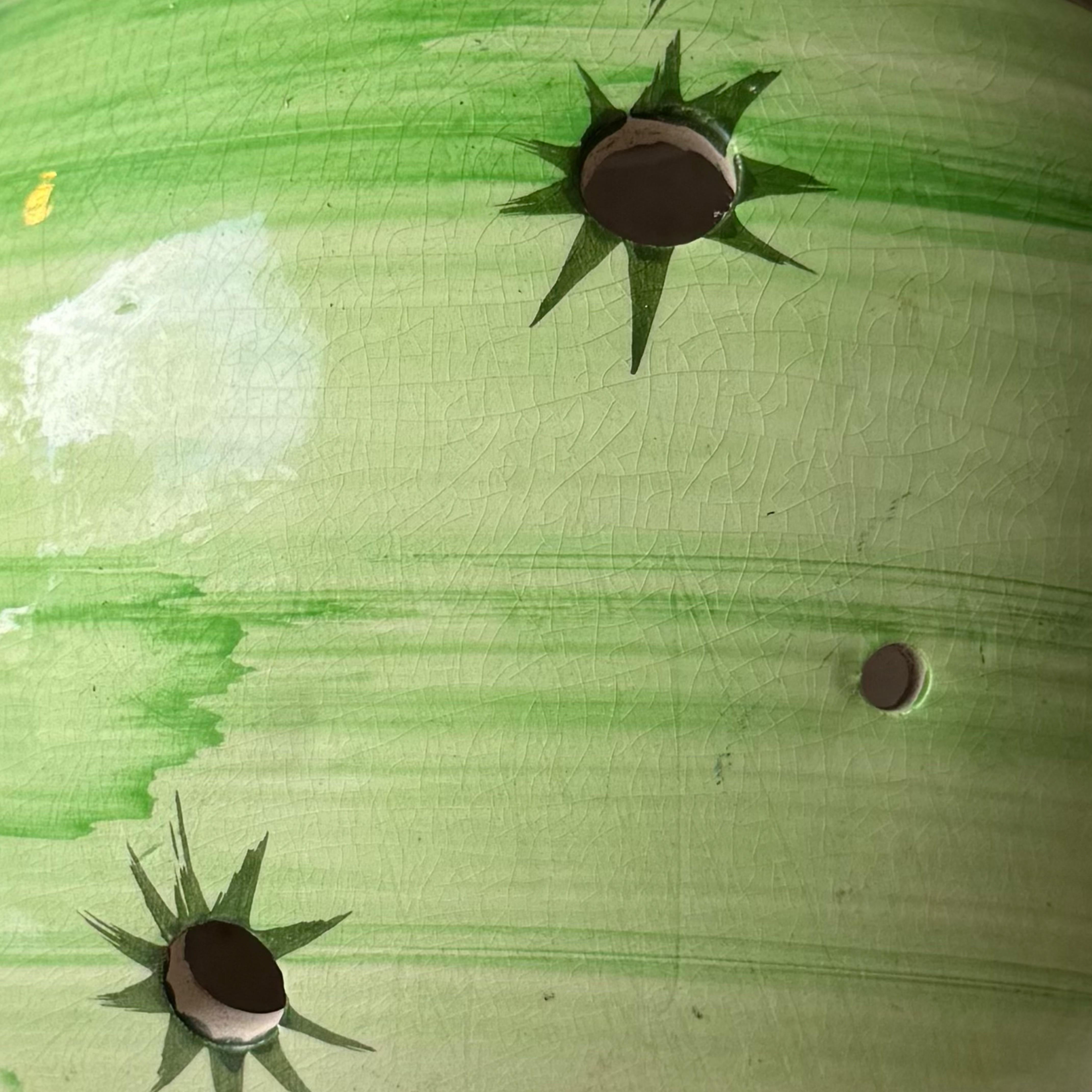Lampada a sospensione a stella verde in gres ceramico del metà del secolo scorso in vendita 1