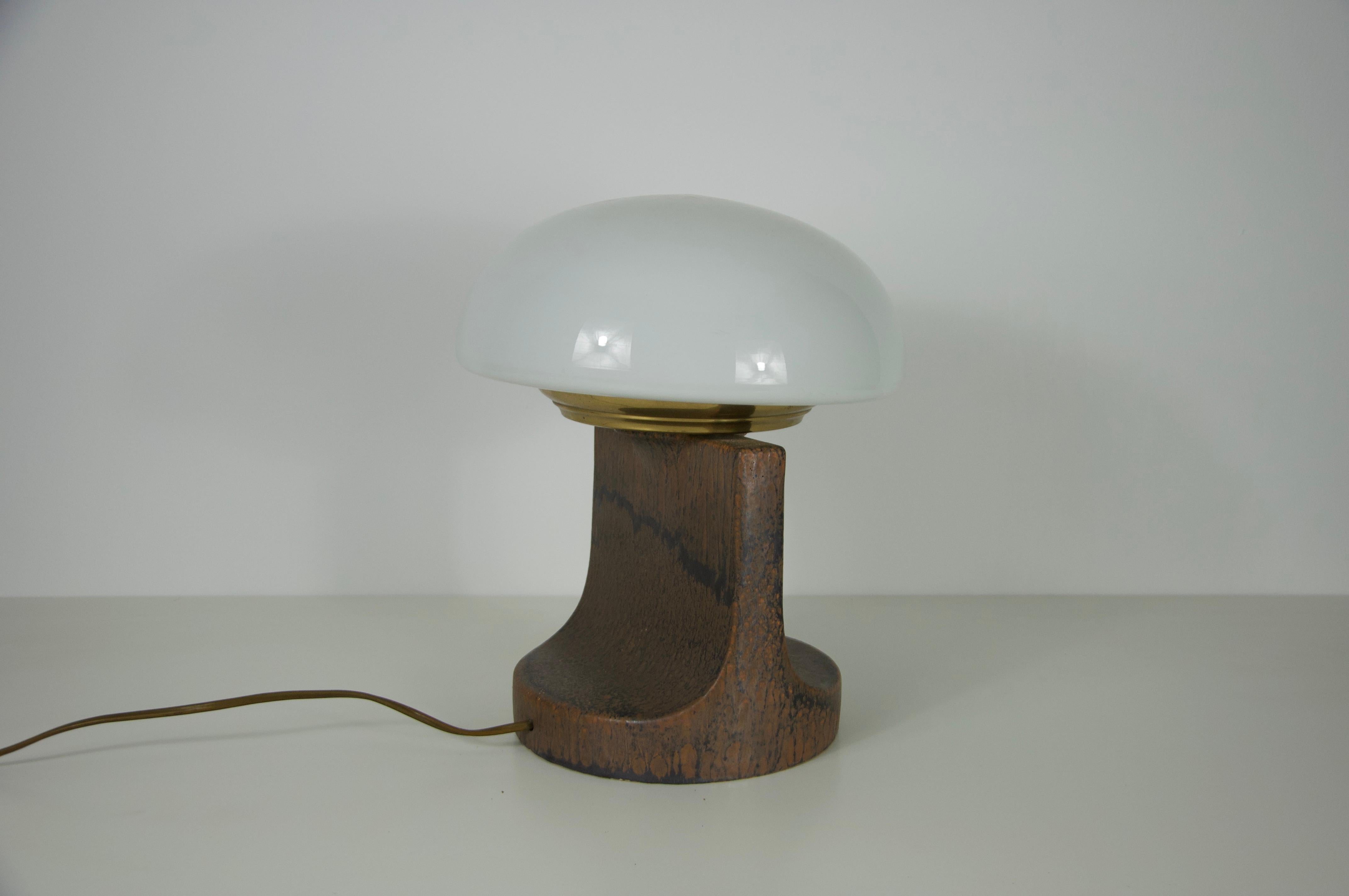 Mid-Century moderno Lampada da tavolo in ceramica del Medioevo, anni '60, Italia in vendita