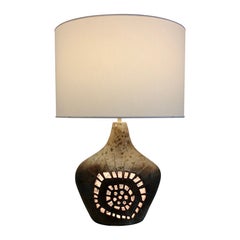 Mid-Century Ceramic Table Lamp by Agnes Escala, circa 1970, France