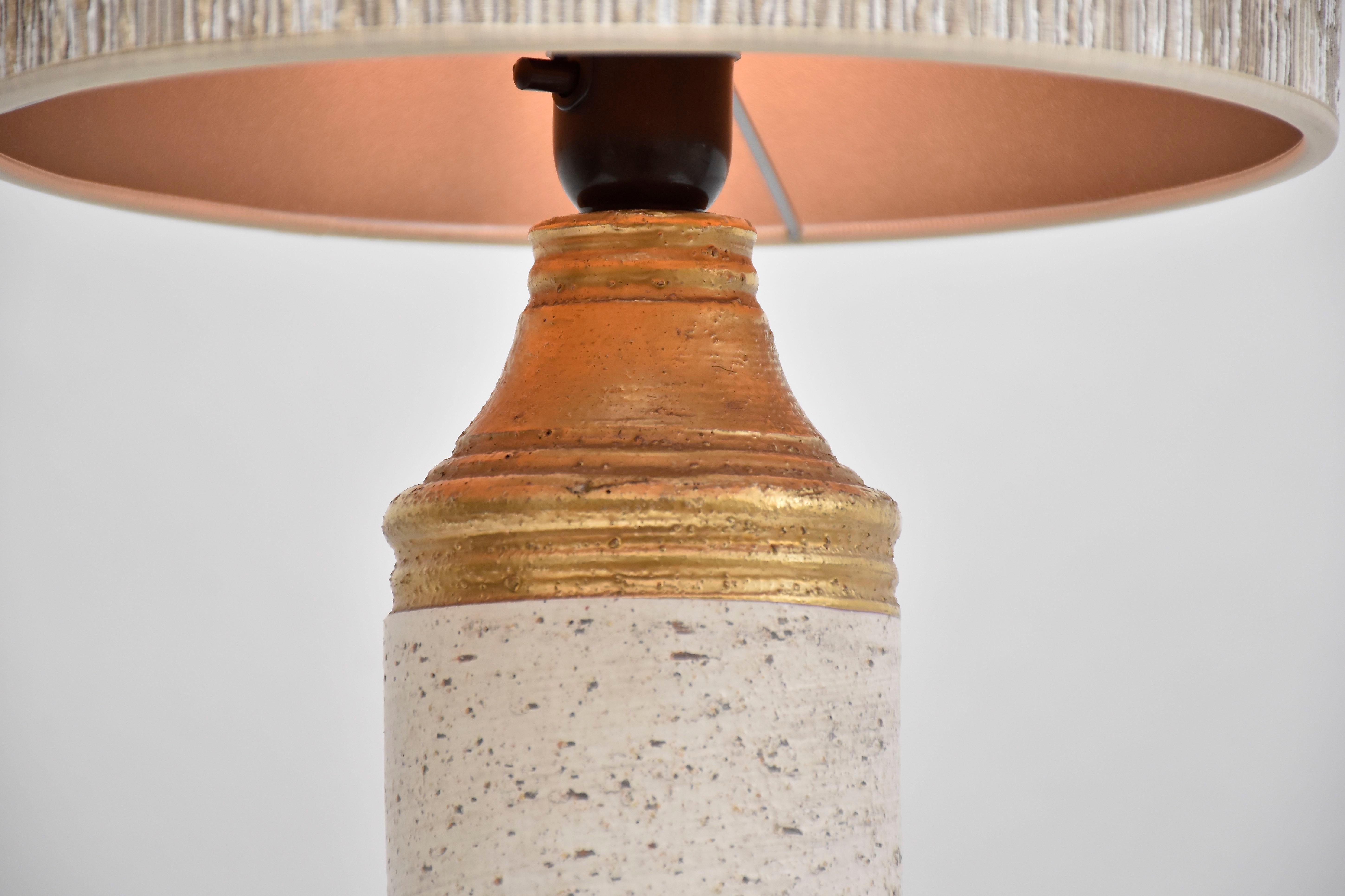 italien Lampe de table en céramique du milieu du siècle dernier par Bitossi pour Bergboms en vente