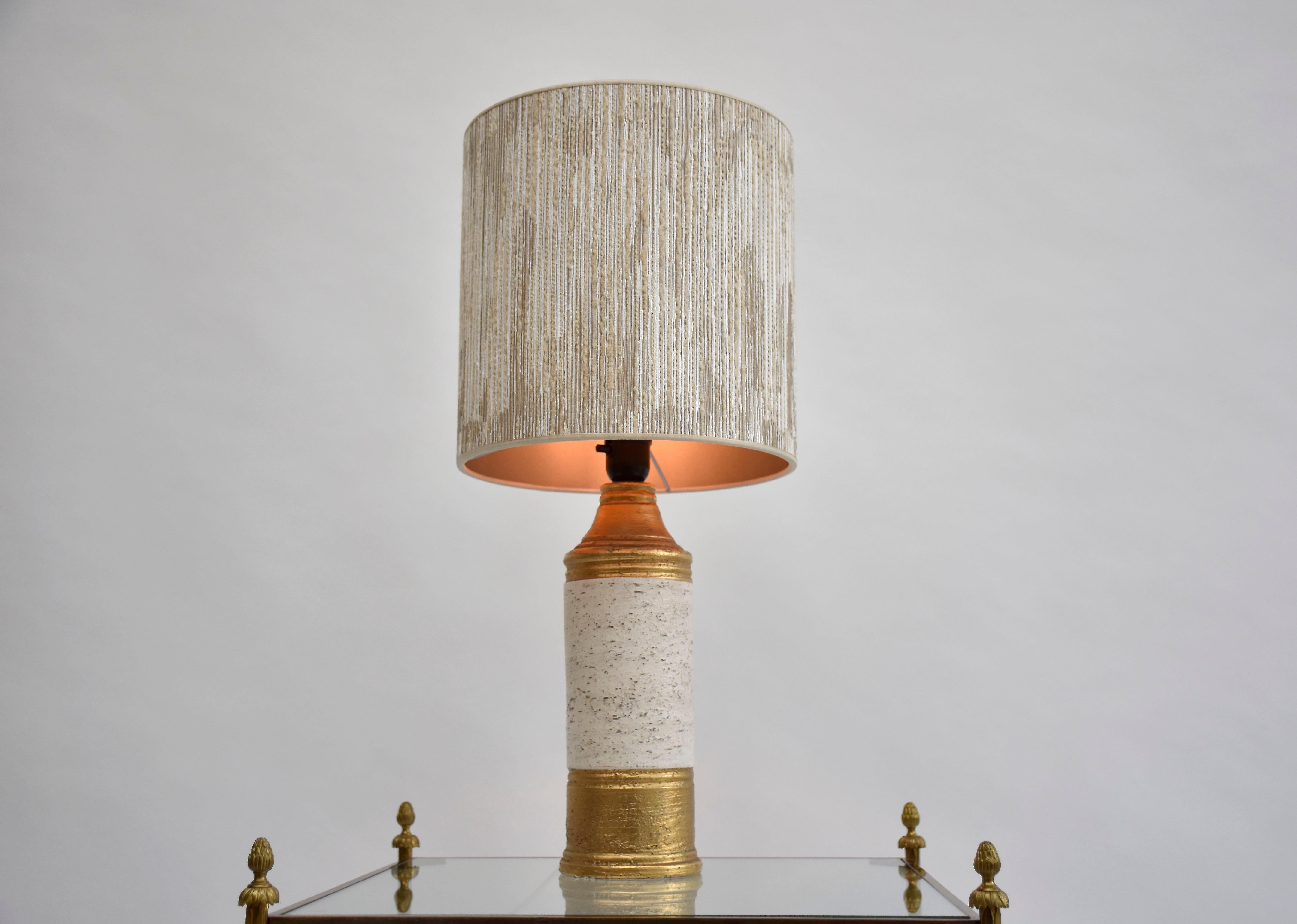 Glazed Mid-century ceramic table lamp by Bitossi for Bergboms For Sale