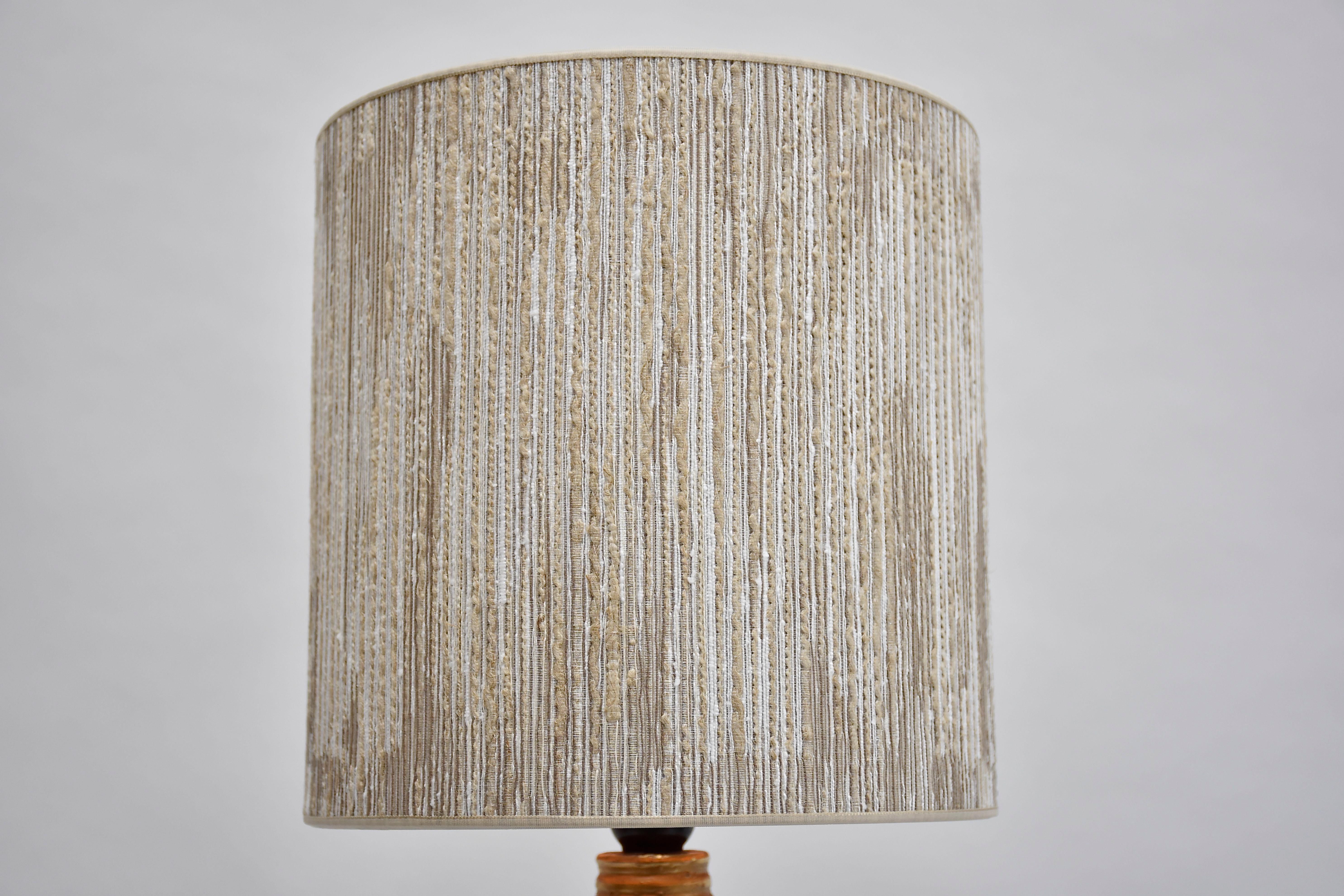 Mid-century ceramic table lamp by Bitossi for Bergboms In Good Condition For Sale In SON EN BREUGEL, NL