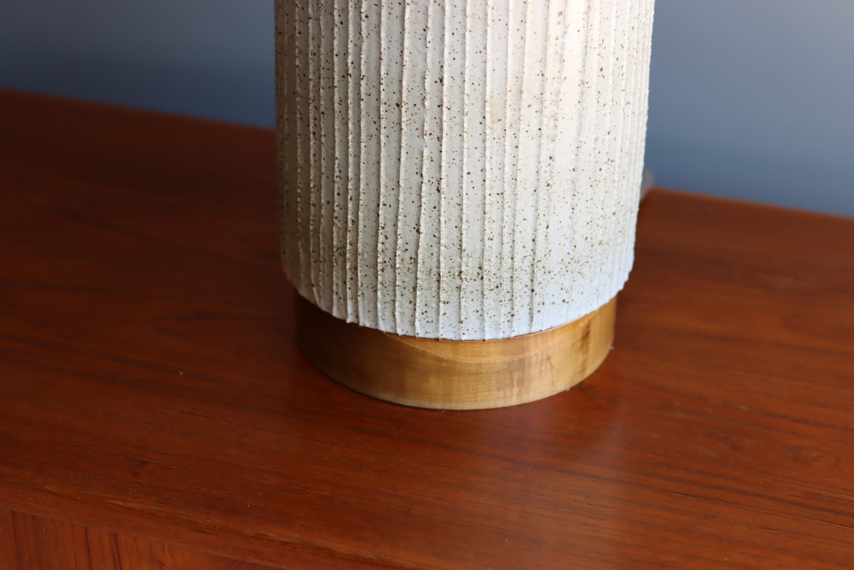 American Mid Century Ceramic Table Lamp by David Cressey
