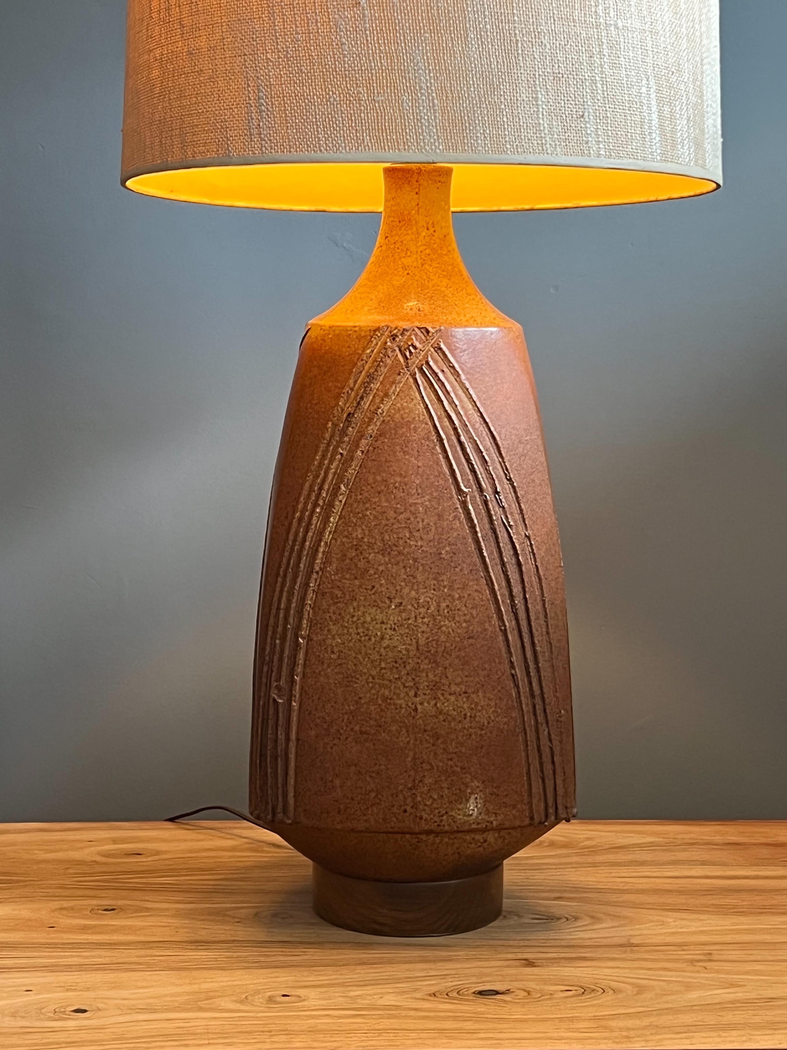 Mid Century Ceramic Table Lamp by David Cressey Pro Artisan, 1970s 3