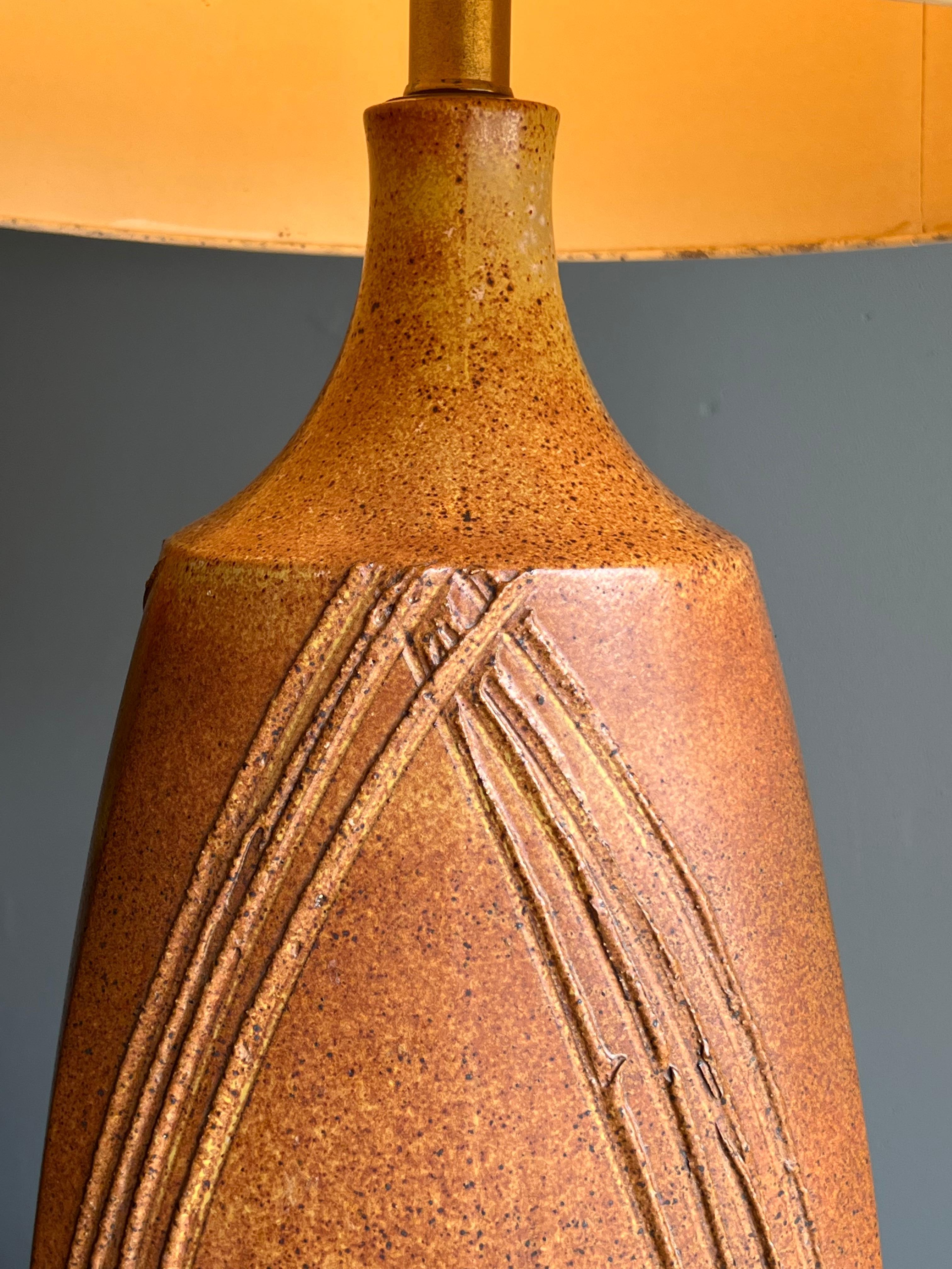 Mid Century Ceramic Table Lamp by David Cressey Pro Artisan, 1970s 1