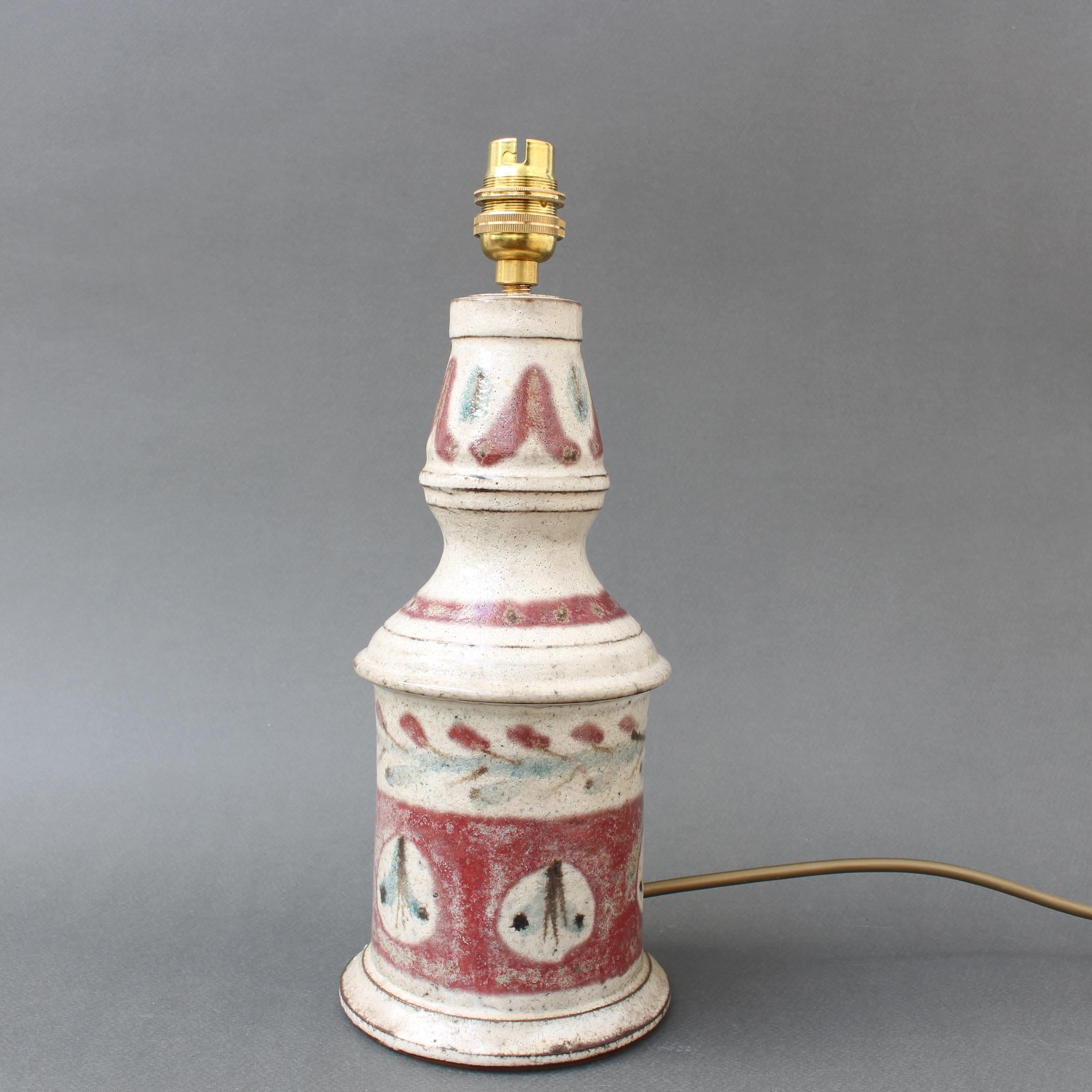 Mid-Century Modern Mid-Century Ceramic Table Lamp by Gustave Reynaud, Le Mûrier 'circa 1960s'