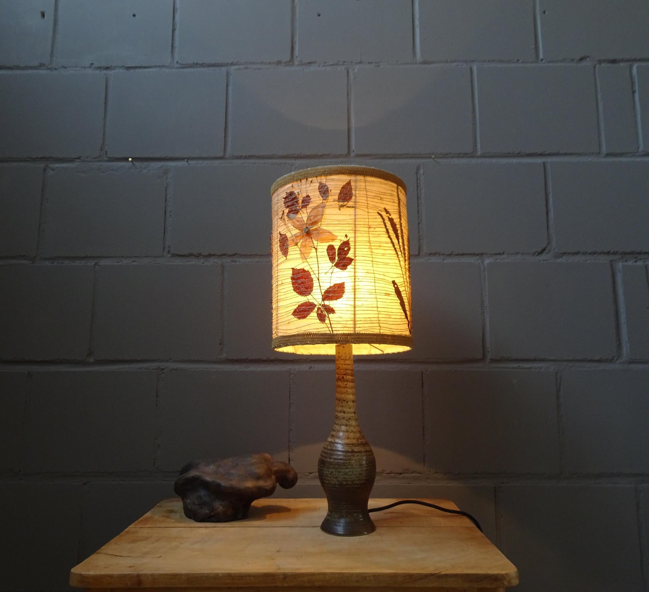 Midcentury Ceramic Table Lamp by Jean Tessier Vallauris, France, 1960s For Sale 2