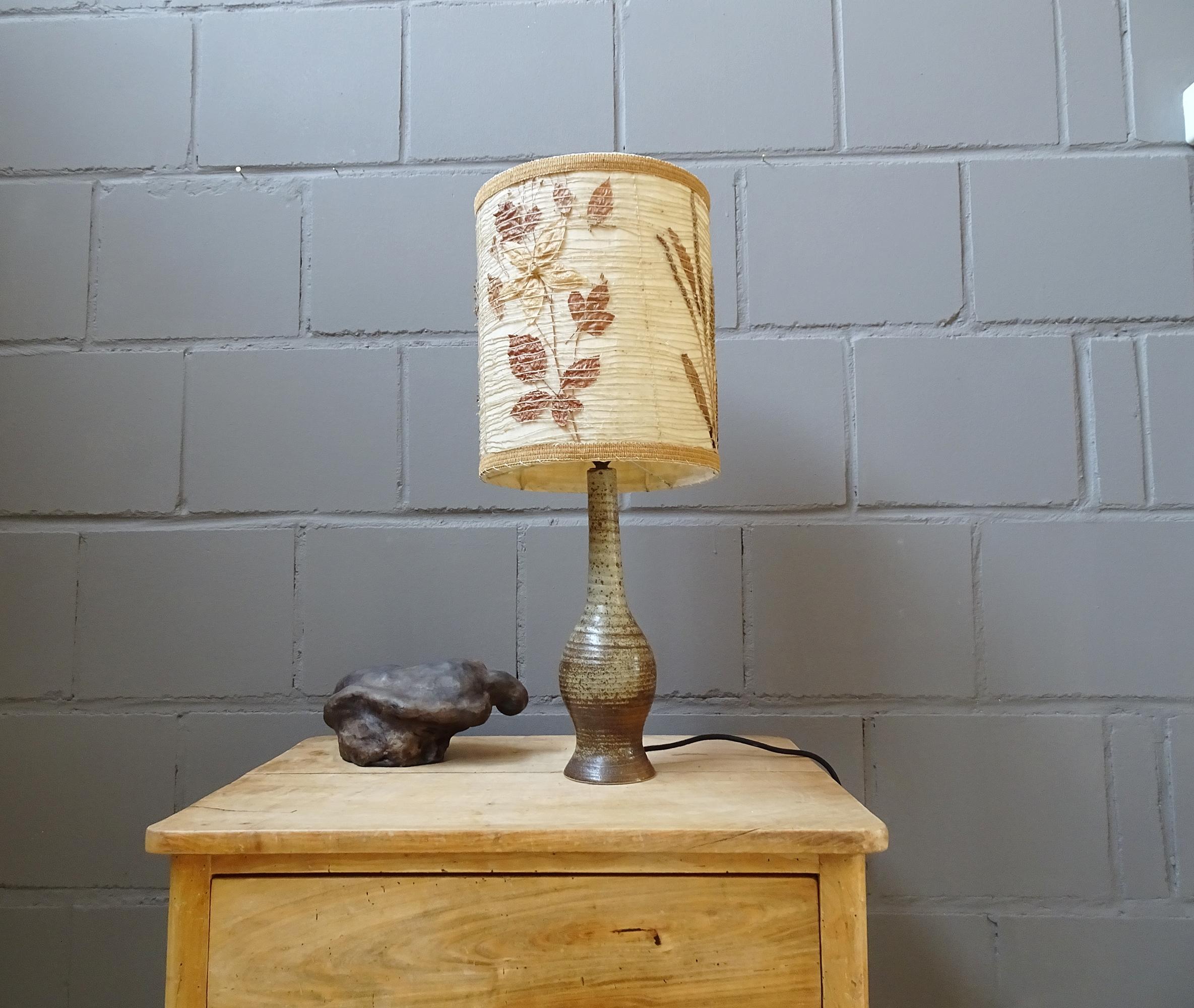French Midcentury Ceramic Table Lamp by Jean Tessier Vallauris, France, 1960s For Sale