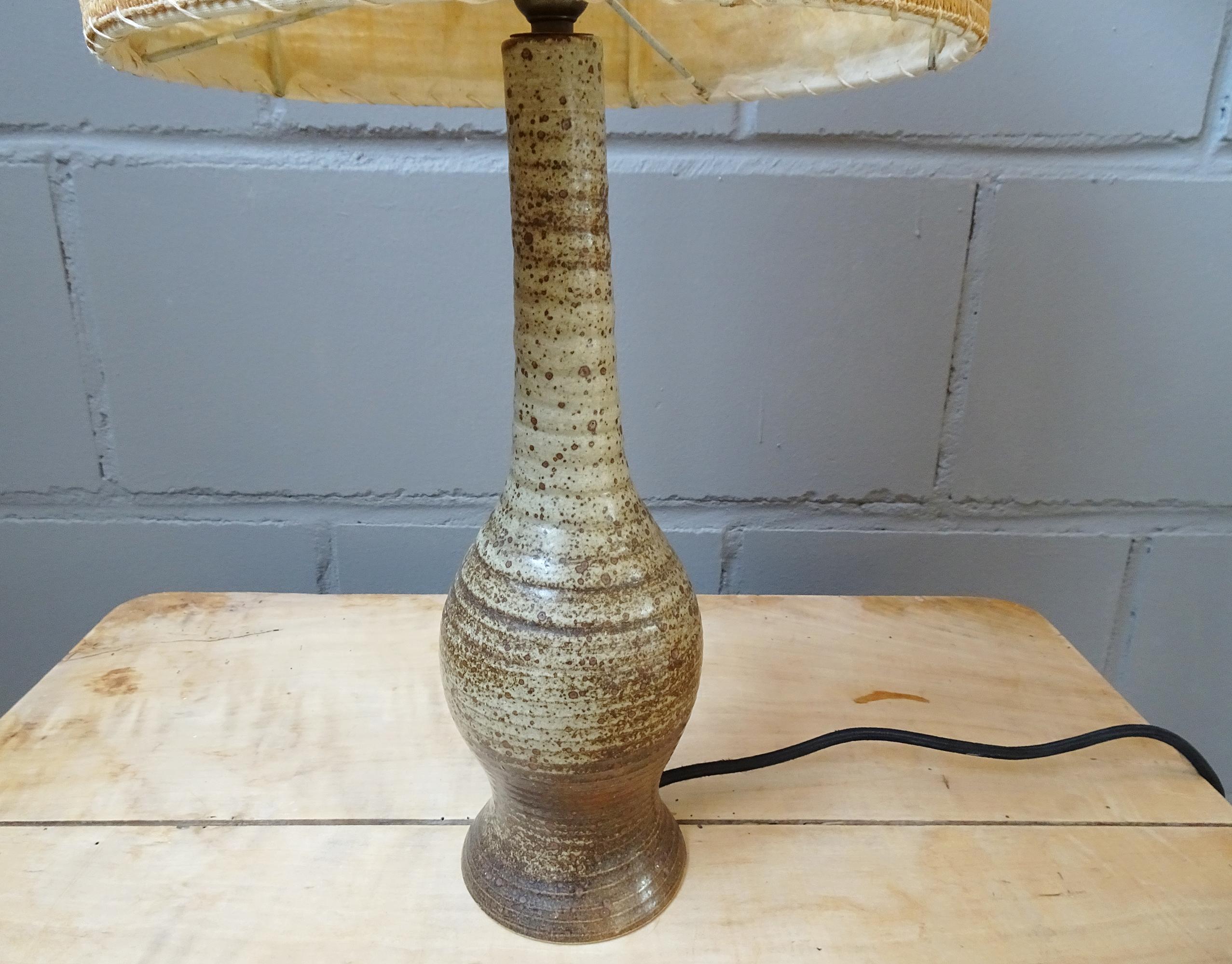 Mid-20th Century Midcentury Ceramic Table Lamp by Jean Tessier Vallauris, France, 1960s For Sale