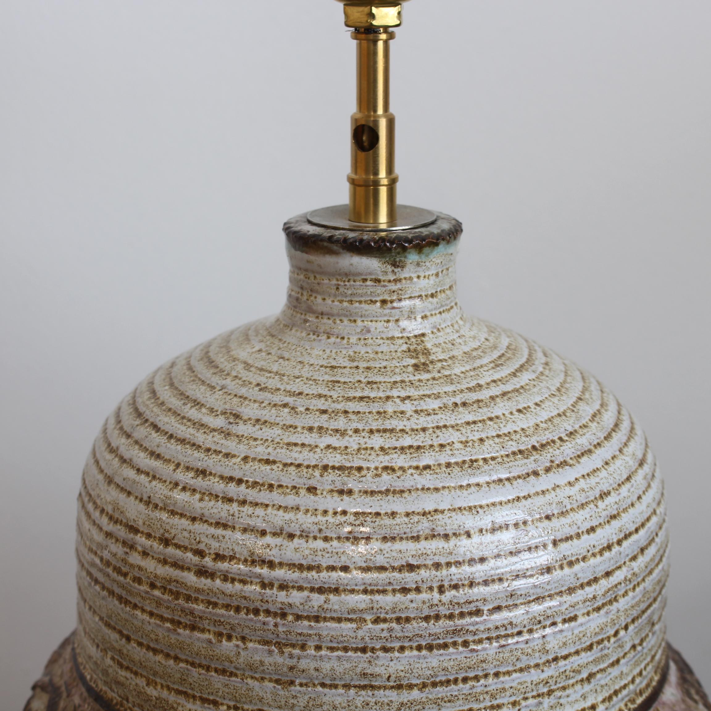 Lampada da tavolo in ceramica di Marcel Giraud, metà del secolo scorso (circa anni '70) in vendita 7