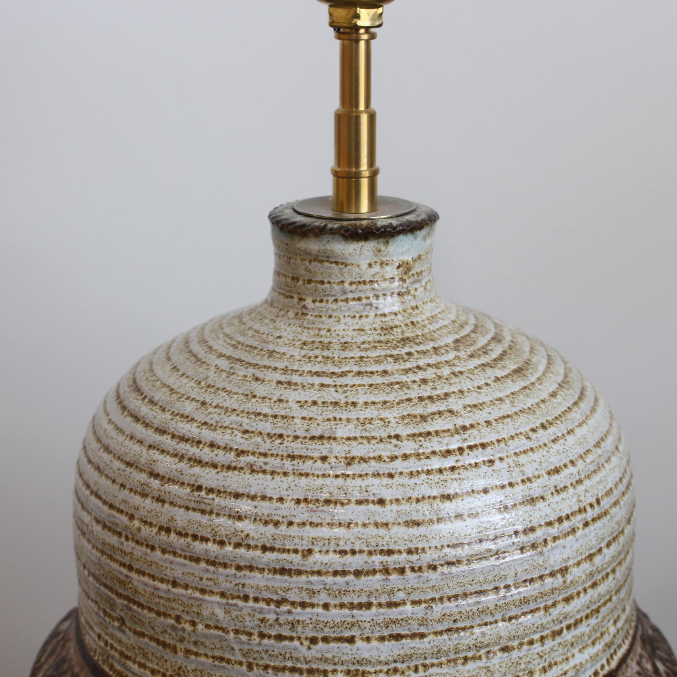 Lampada da tavolo in ceramica di Marcel Giraud, metà del secolo scorso (circa anni '70) in vendita 8