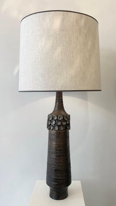 Keramik-Tischlampe aus der Mitte des Jahrhunderts von Perignem, Belgien, 1950er Jahre