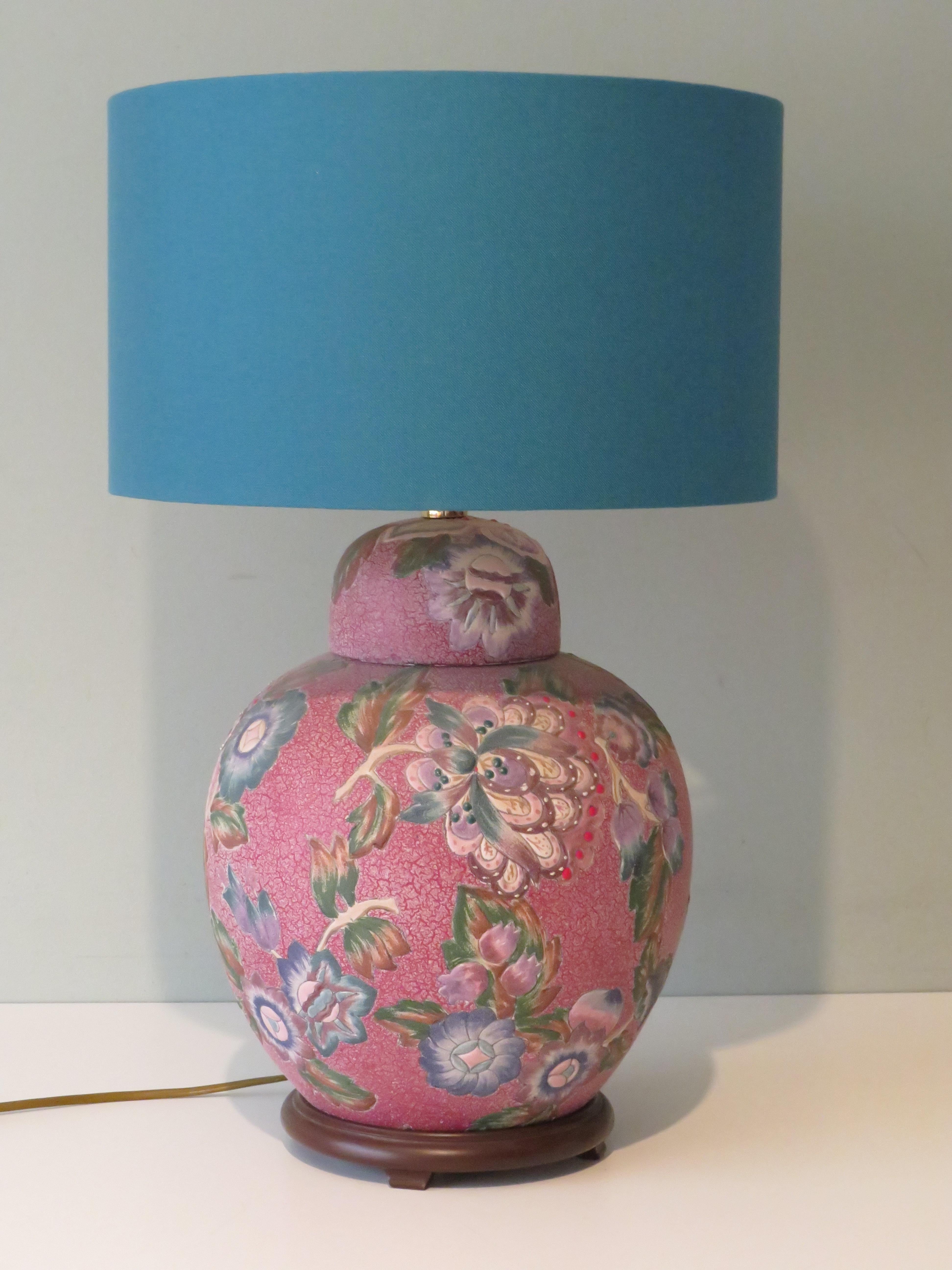Late 20th Century Midcentury Ceramic Table Lamp by Regina, Belgium, 1970s For Sale