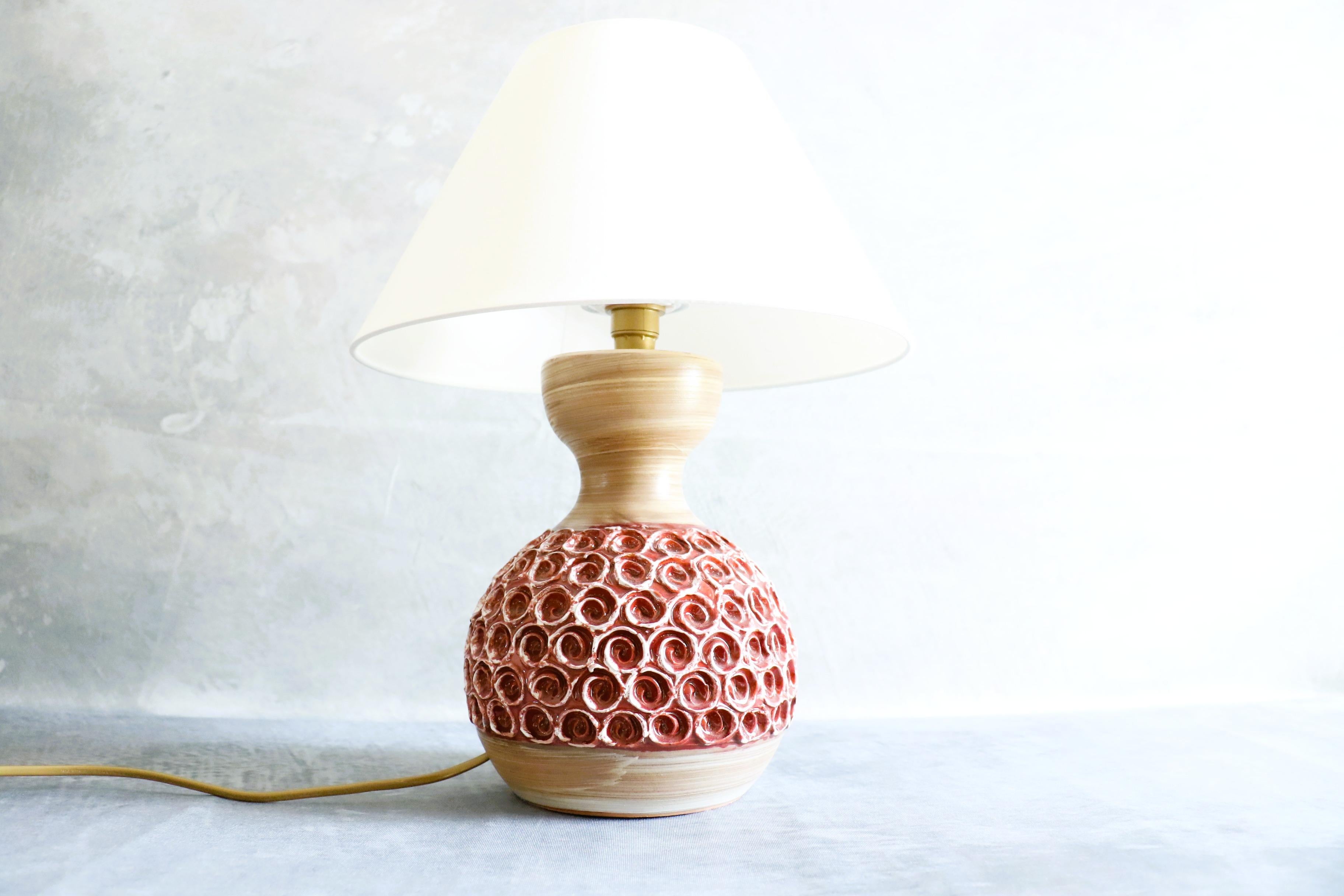 Mid-Century Modern Lampe de table en céramique du milieu du siècle par Romacrea, Rome, Italie, années 1960 en vente