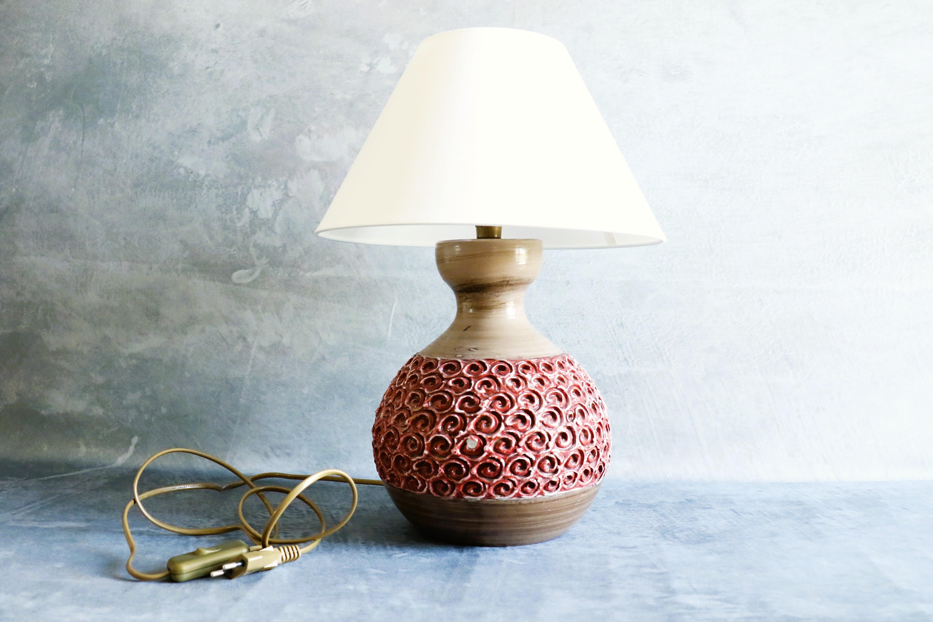 20th Century Mid-Century Ceramic Table Lamp by Romacrea, Rome, Italy, 1960s For Sale