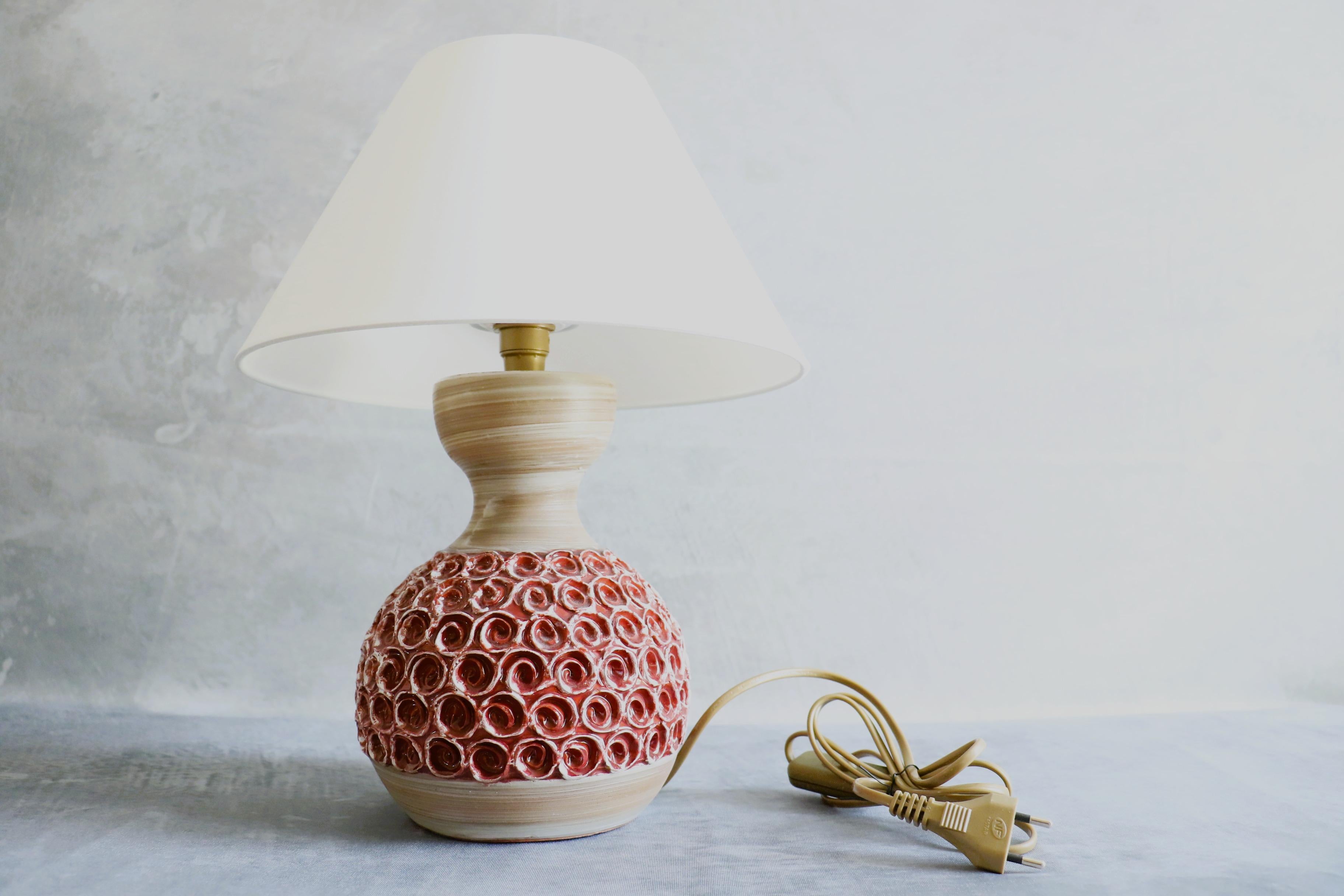 20ième siècle Lampe de table en céramique du milieu du siècle par Romacrea, Rome, Italie, années 1960 en vente