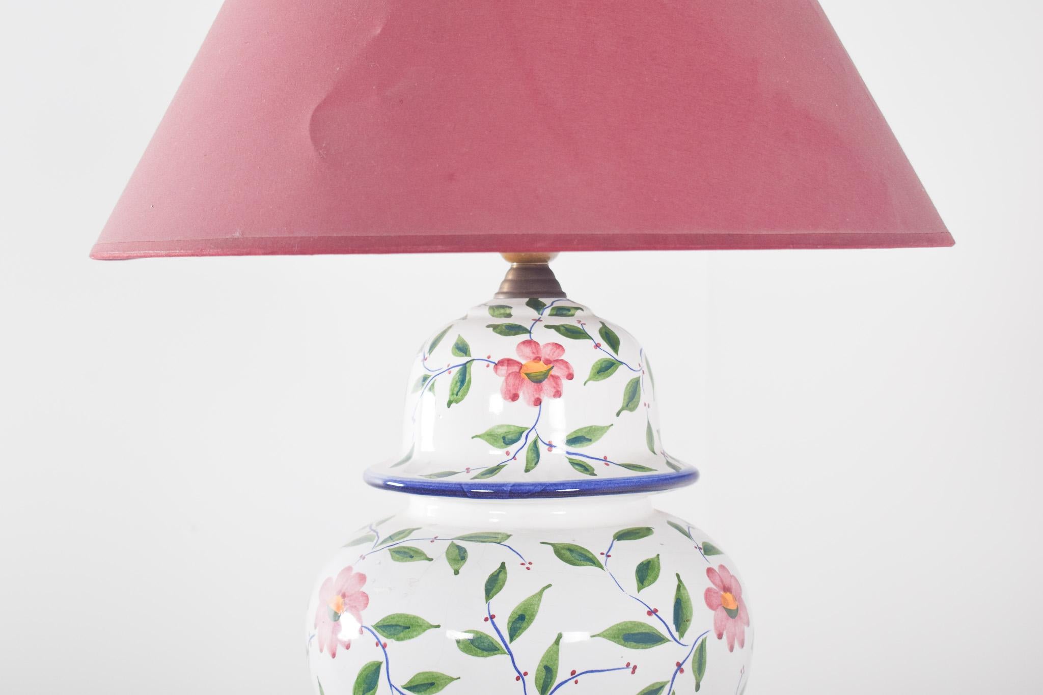 Mid-Century Modern Mid-Century Ceramic Table Lamp in the Shape of a Pot For Sale
