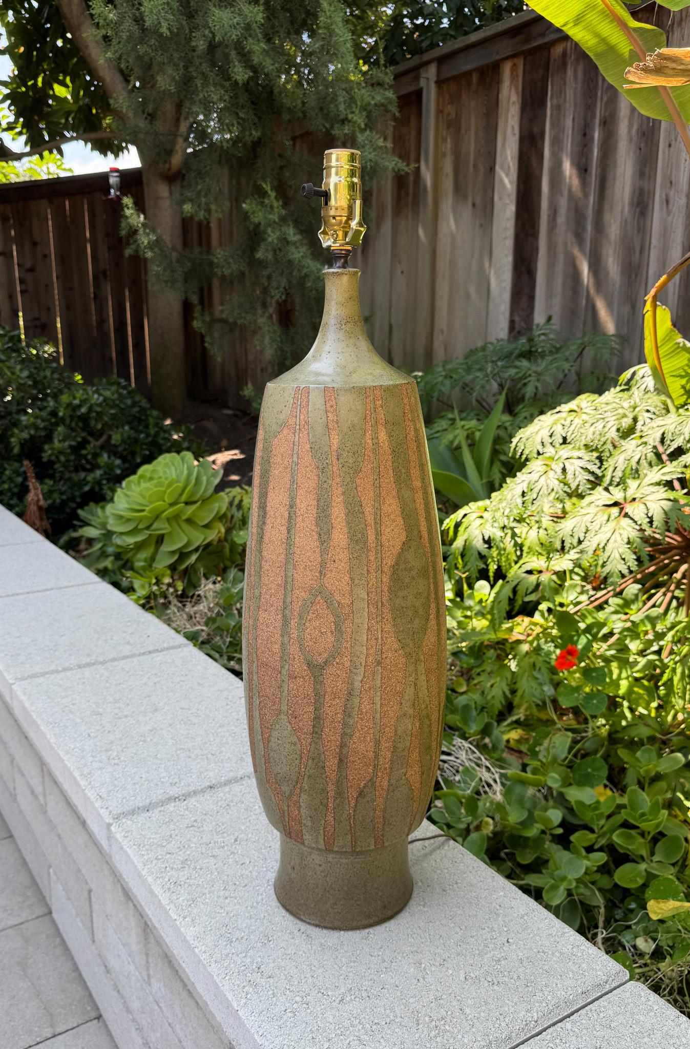 Mid Century Ceramic Table Lamp, United States, c.1970. 

Measures: 28 1/8