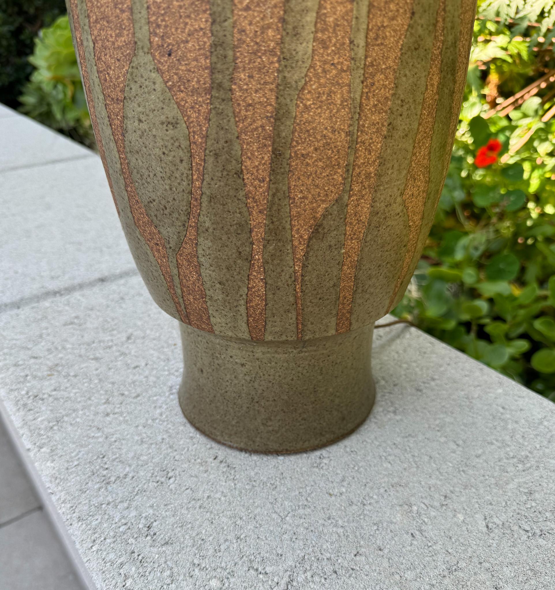 Glazed Mid Century Ceramic Table Lamp, United States, c.1970 For Sale