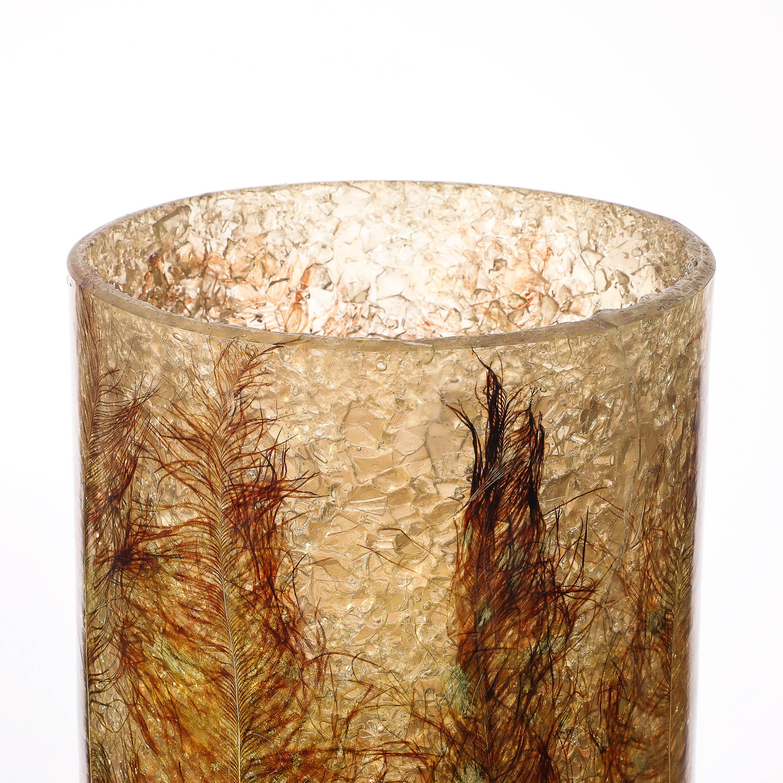 Mid-Century Ceramic Table Lamp W/ Naturalist Resin Shade & Illuminated Cutout For Sale 11