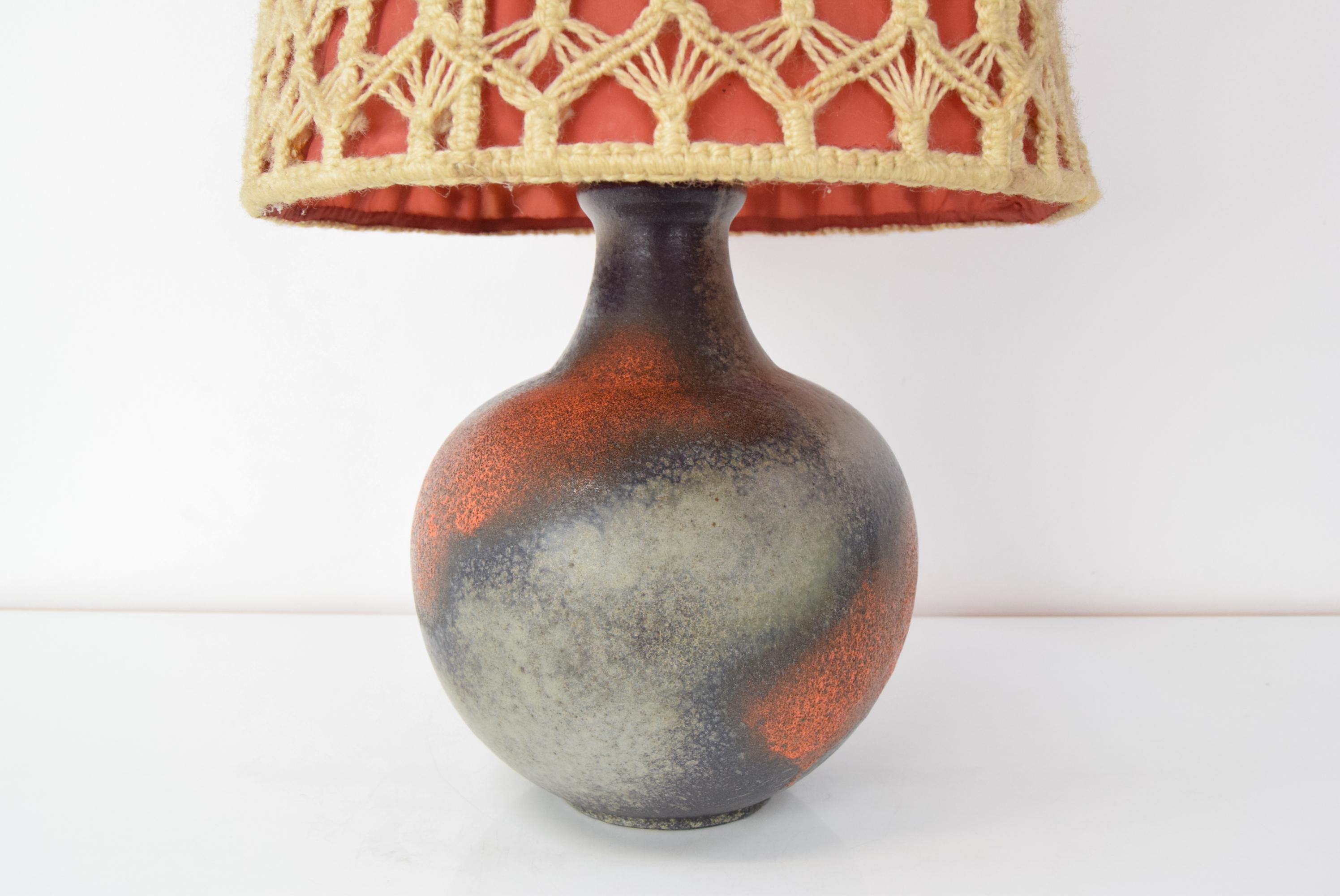 Late 20th Century Mid-Century Ceramic Table Lamp, 1970's For Sale