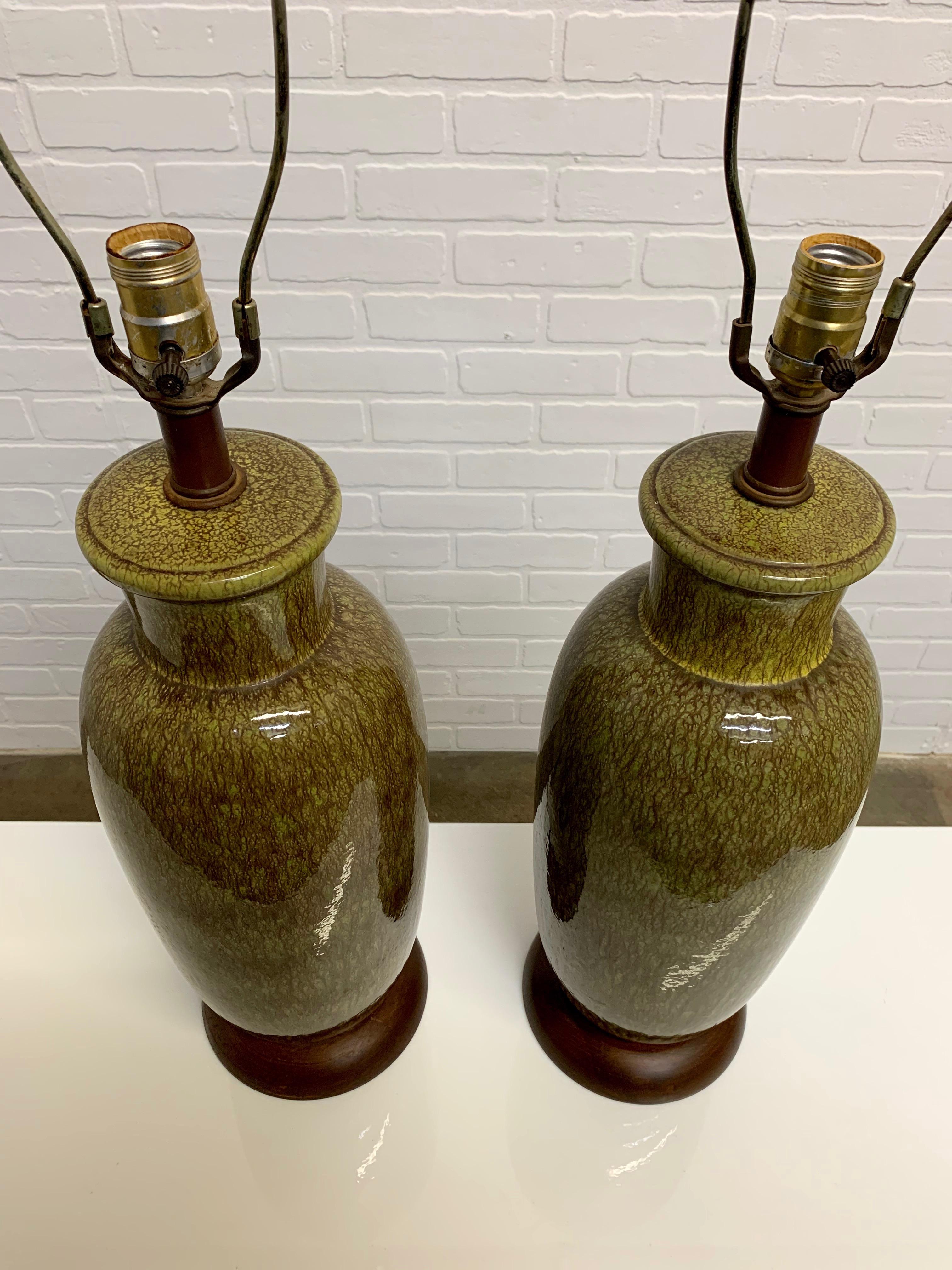 20th Century Midcentury Ceramic Table Lamps