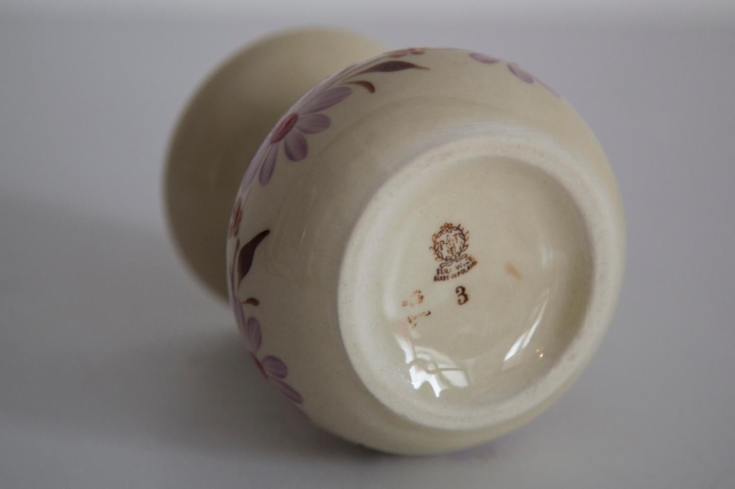 Porcelain Mid Century Ceramic Tea Milk Water Pot, Small Vase, Europe, 1960s For Sale