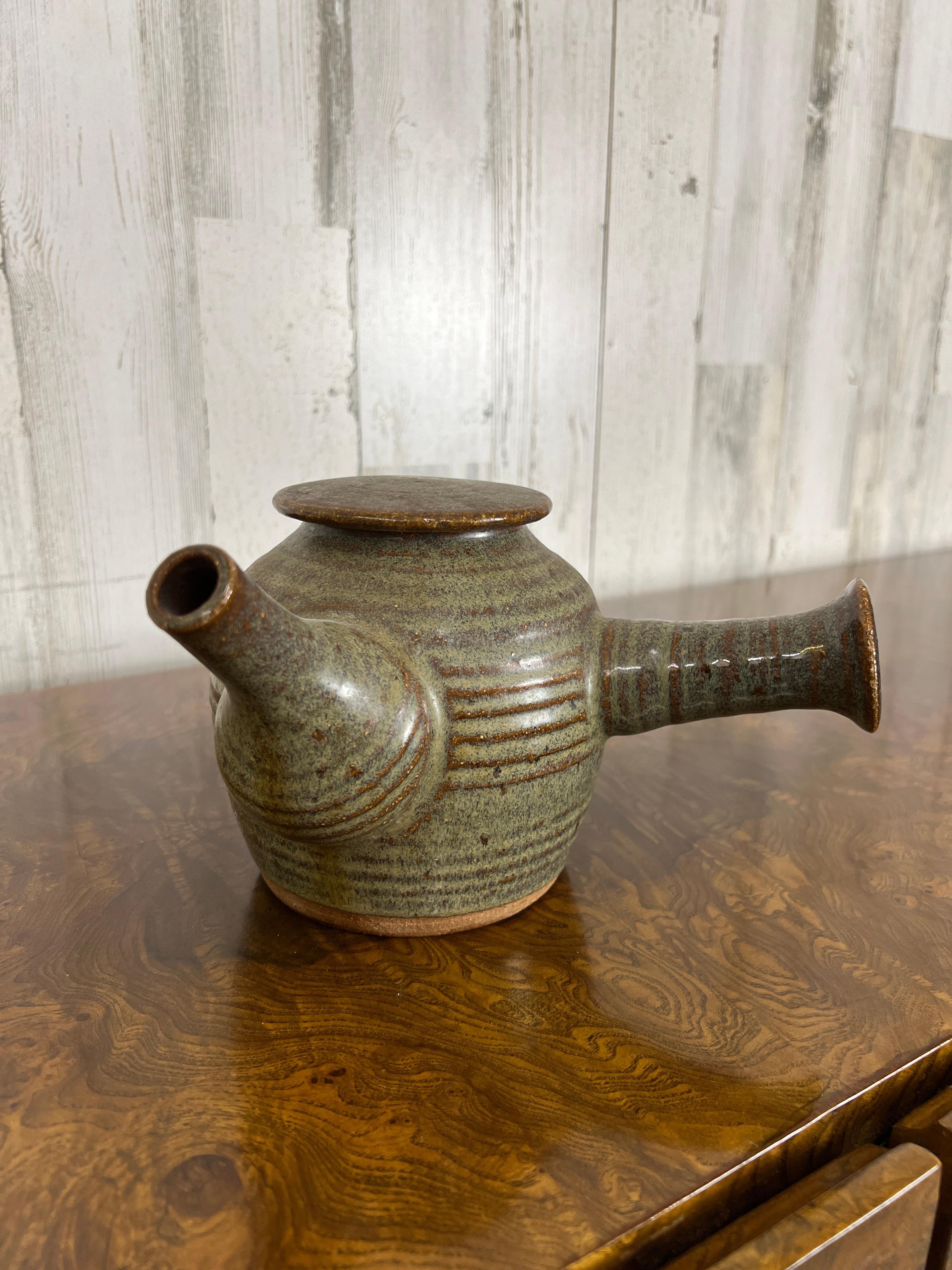 North American Mid Century Ceramic Tea Pot For Sale