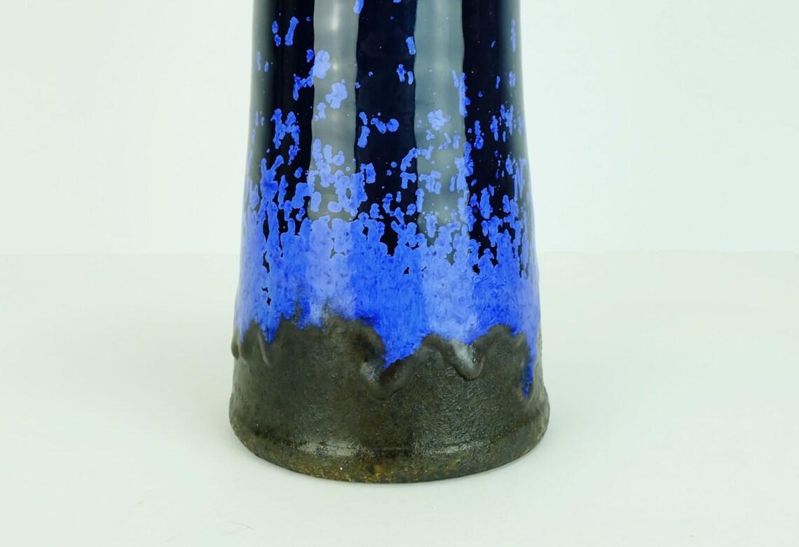 Midcentury Ceramic Vase Art Pottery Unterstab Langenhessen 70s Studio Ceramics In Good Condition For Sale In Mannheim, DE