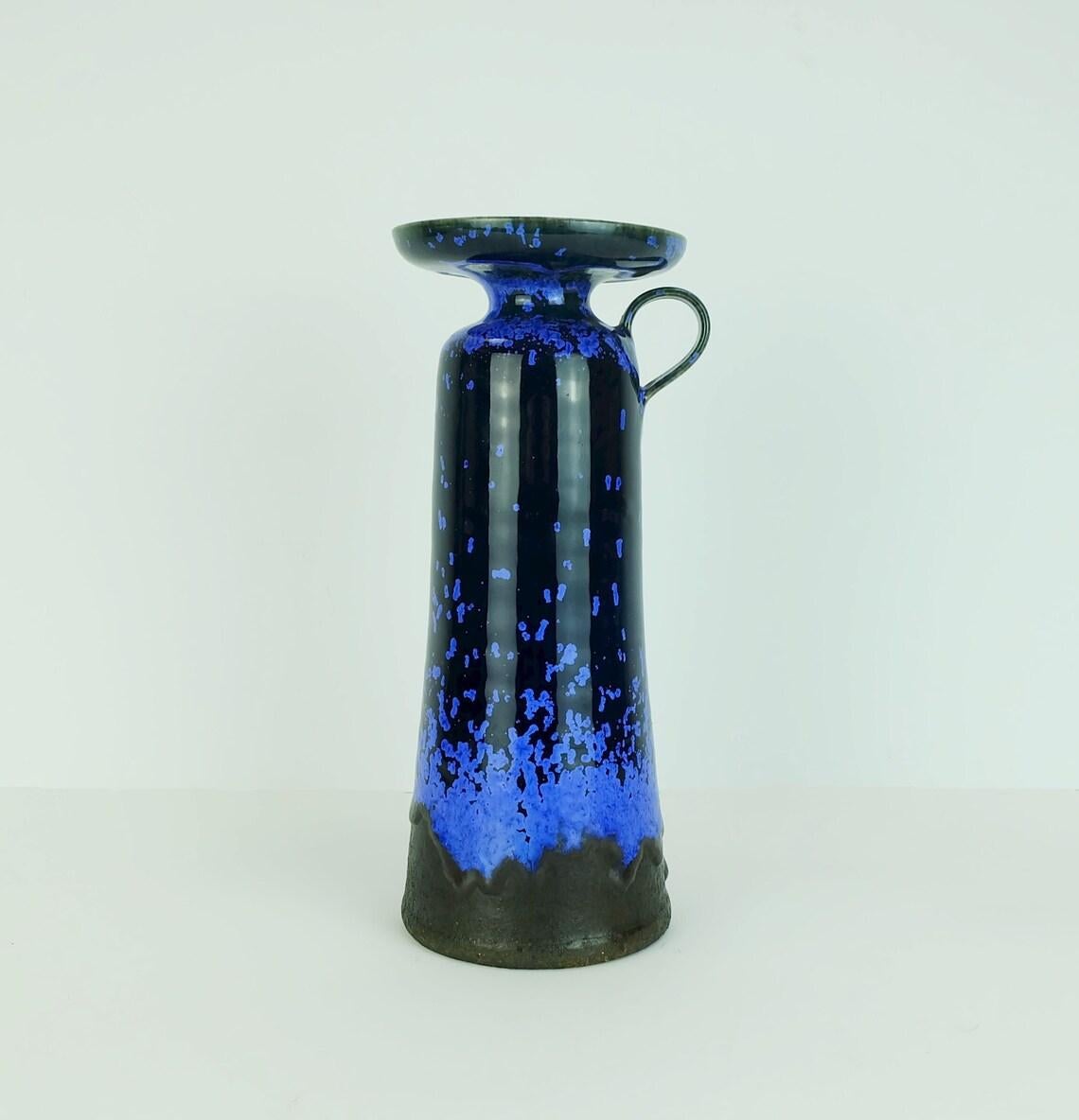 Midcentury Ceramic Vase Art Pottery Unterstab Langenhessen 70s Studio Ceramics For Sale 2