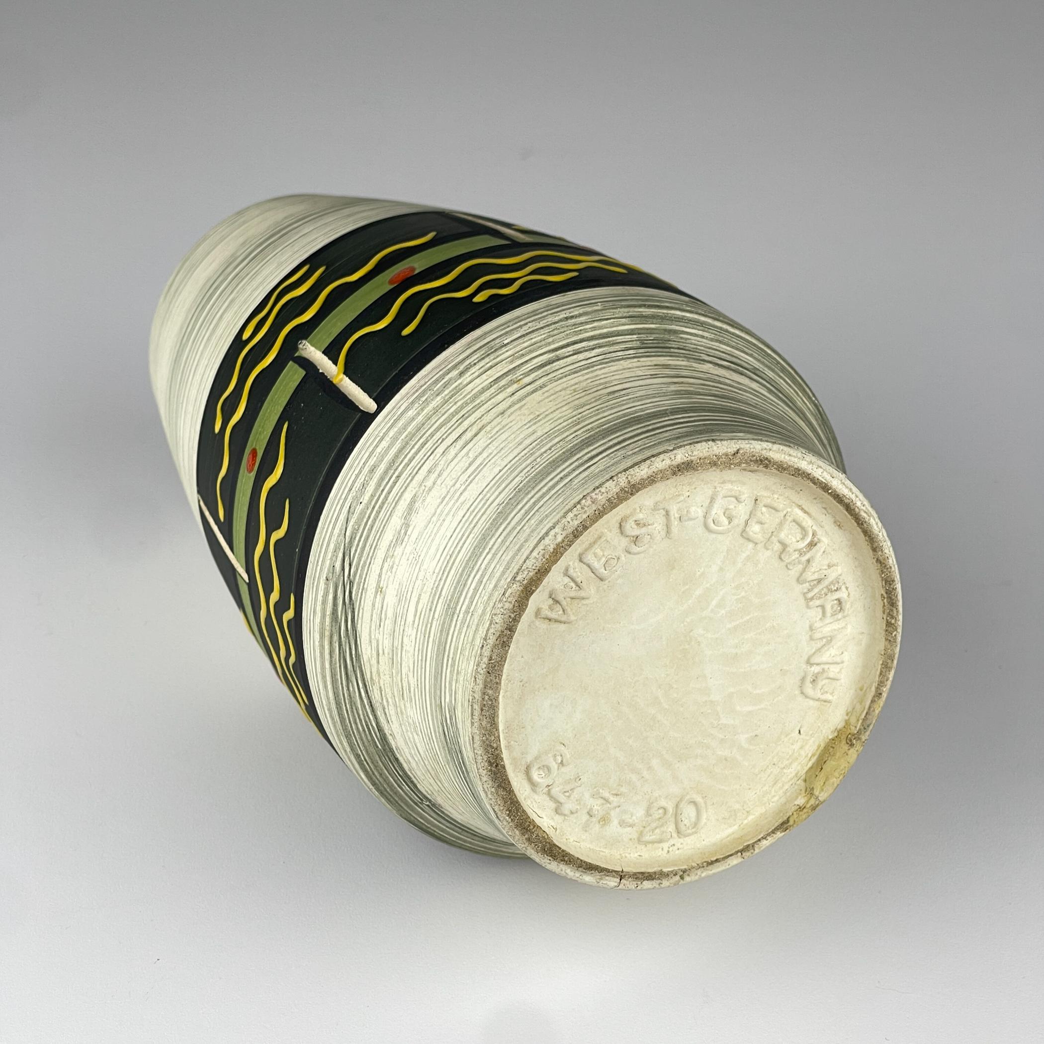 Tedesco Vaso in ceramica di metà secolo di Bay Keramik, Germania Ovest, anni '60 in vendita