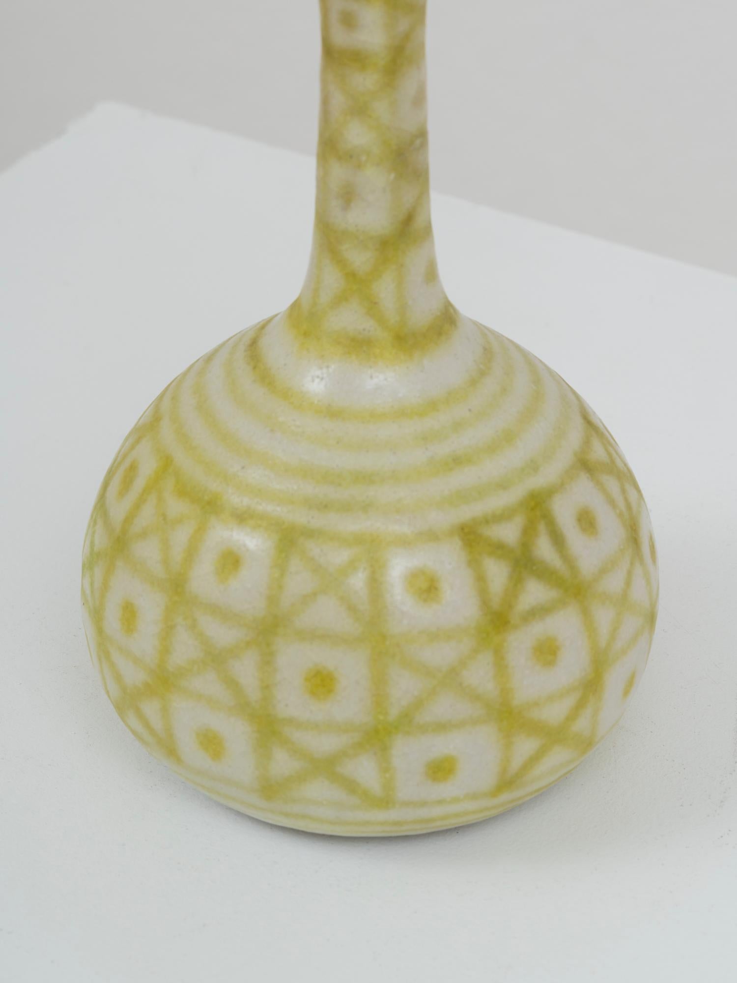 Mid-Century Modern Mid-Century Ceramic Vase by Guido Gambone for La Tirrena For Sale