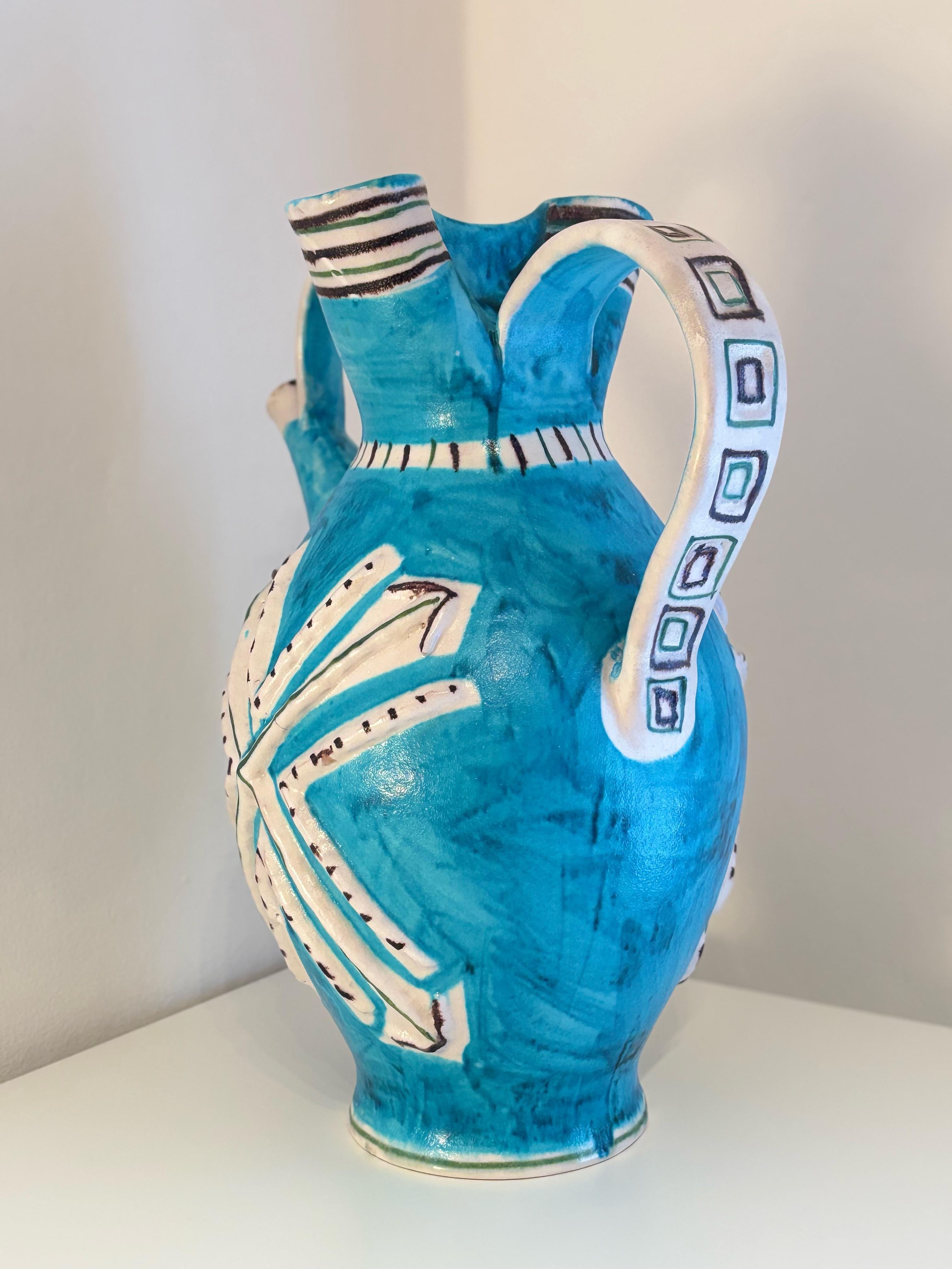 Vaso in ceramica di metà secolo di Guido Gambone in vendita 1