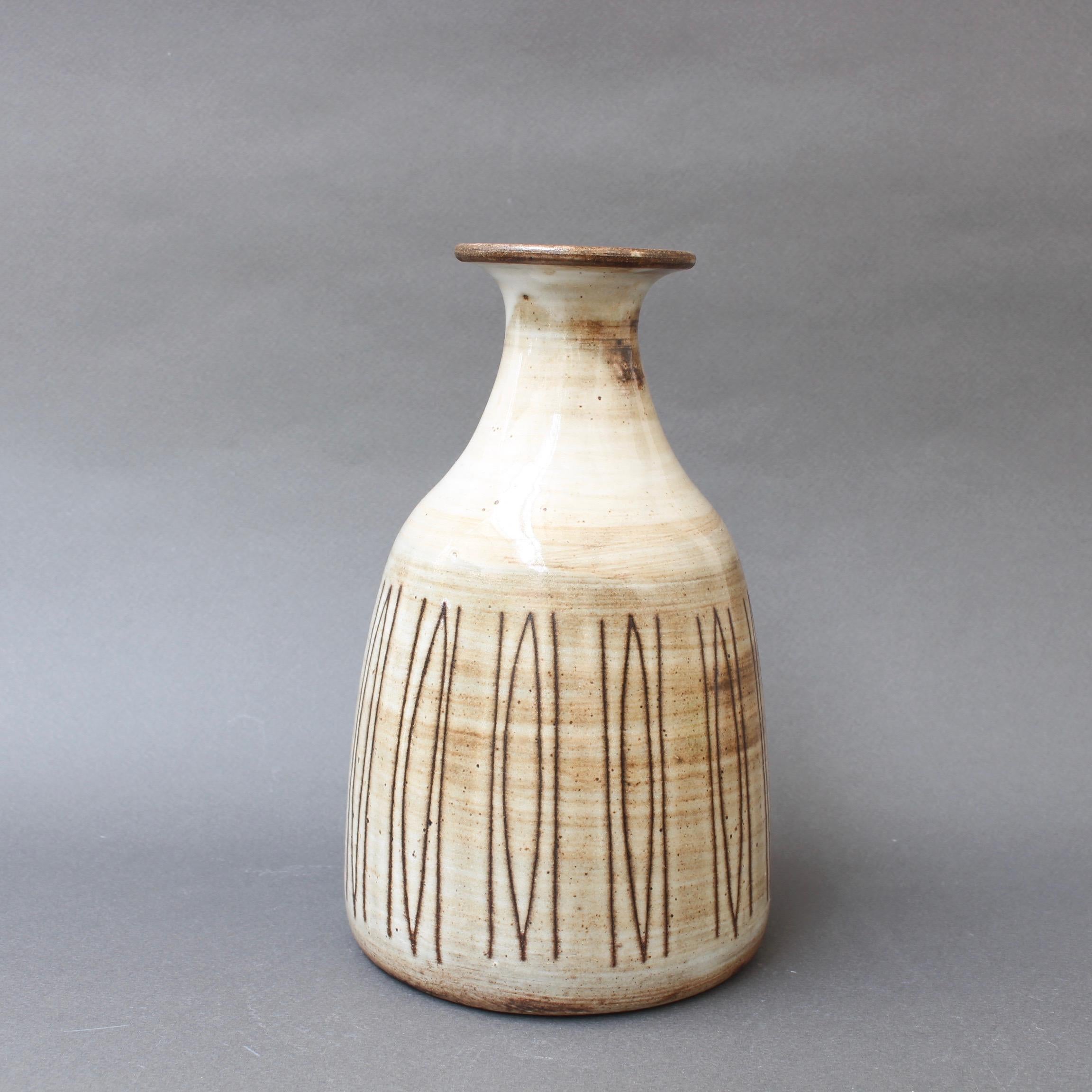French Midcentury Ceramic Vase by Jacques Pouchain, Atelier Dieulefit, circa 1960s