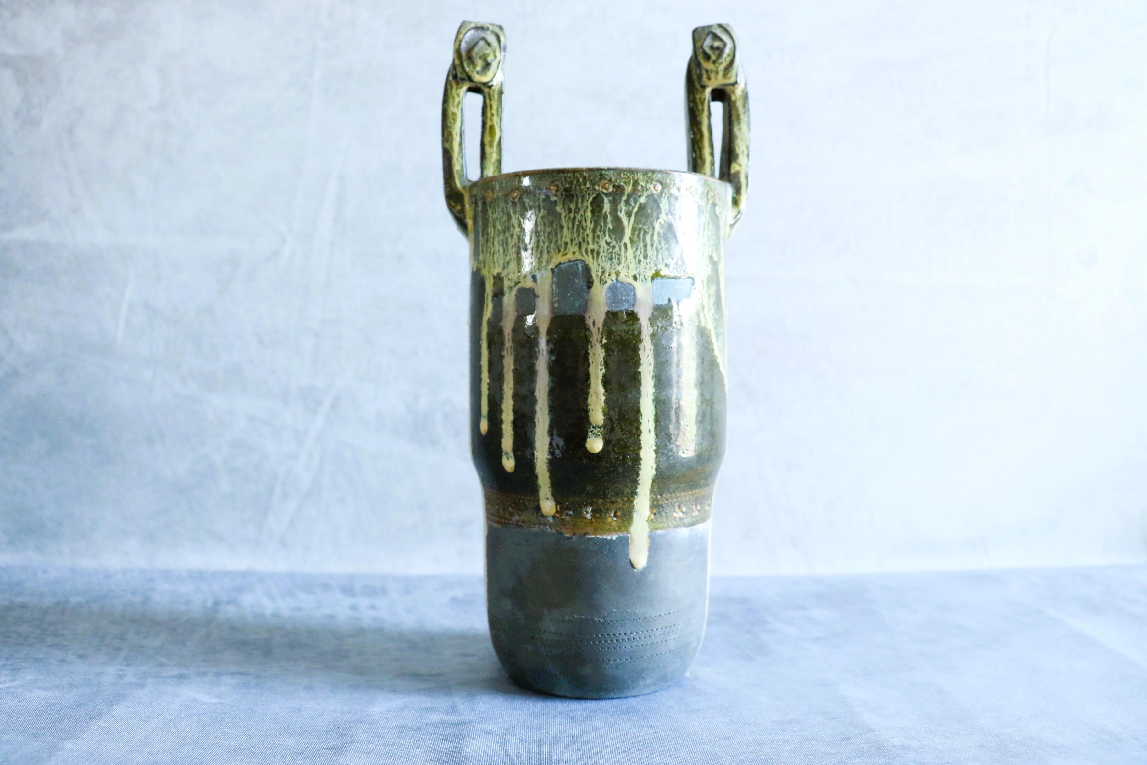 Italian Mid-Century Ceramic Vase by Romacrea, Rome, Italy, 1960s For Sale