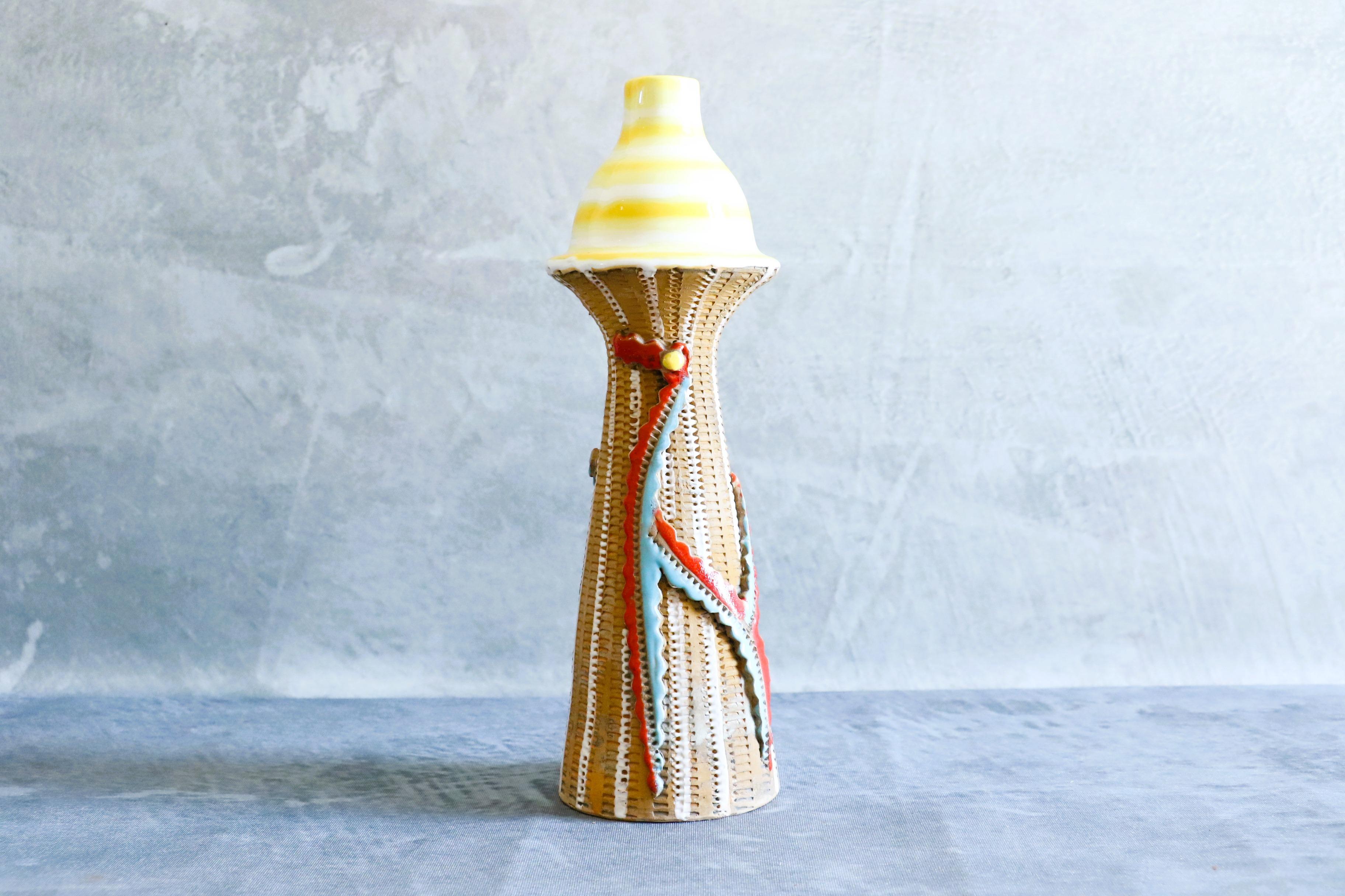 Keramikvase aus der Mitte des Jahrhunderts von Romacrea, Rom, Italien, 1960er Jahre (Emailliert) im Angebot