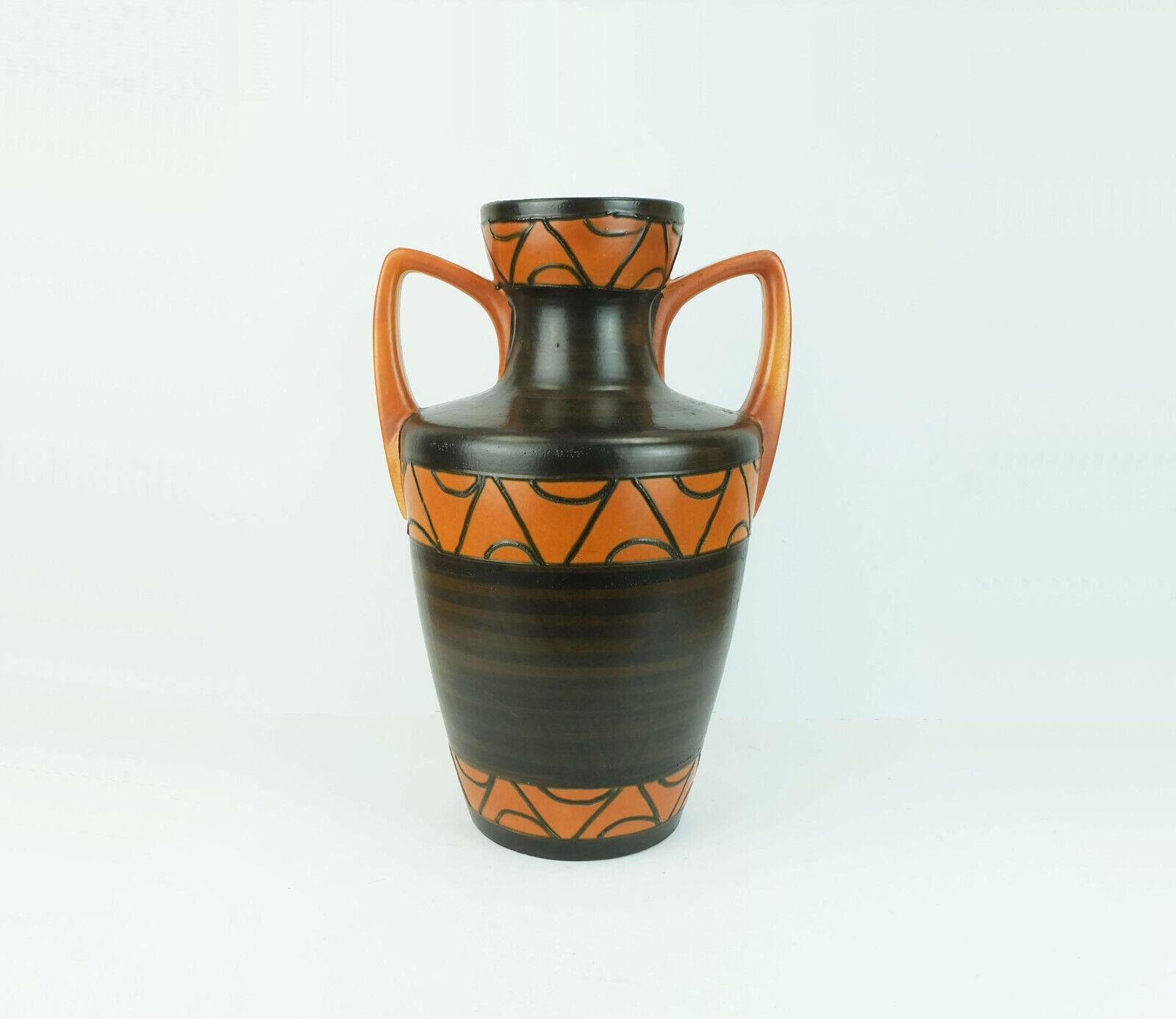 mid century ceramic VASE floorvase model 681-45 amphora For Sale 4