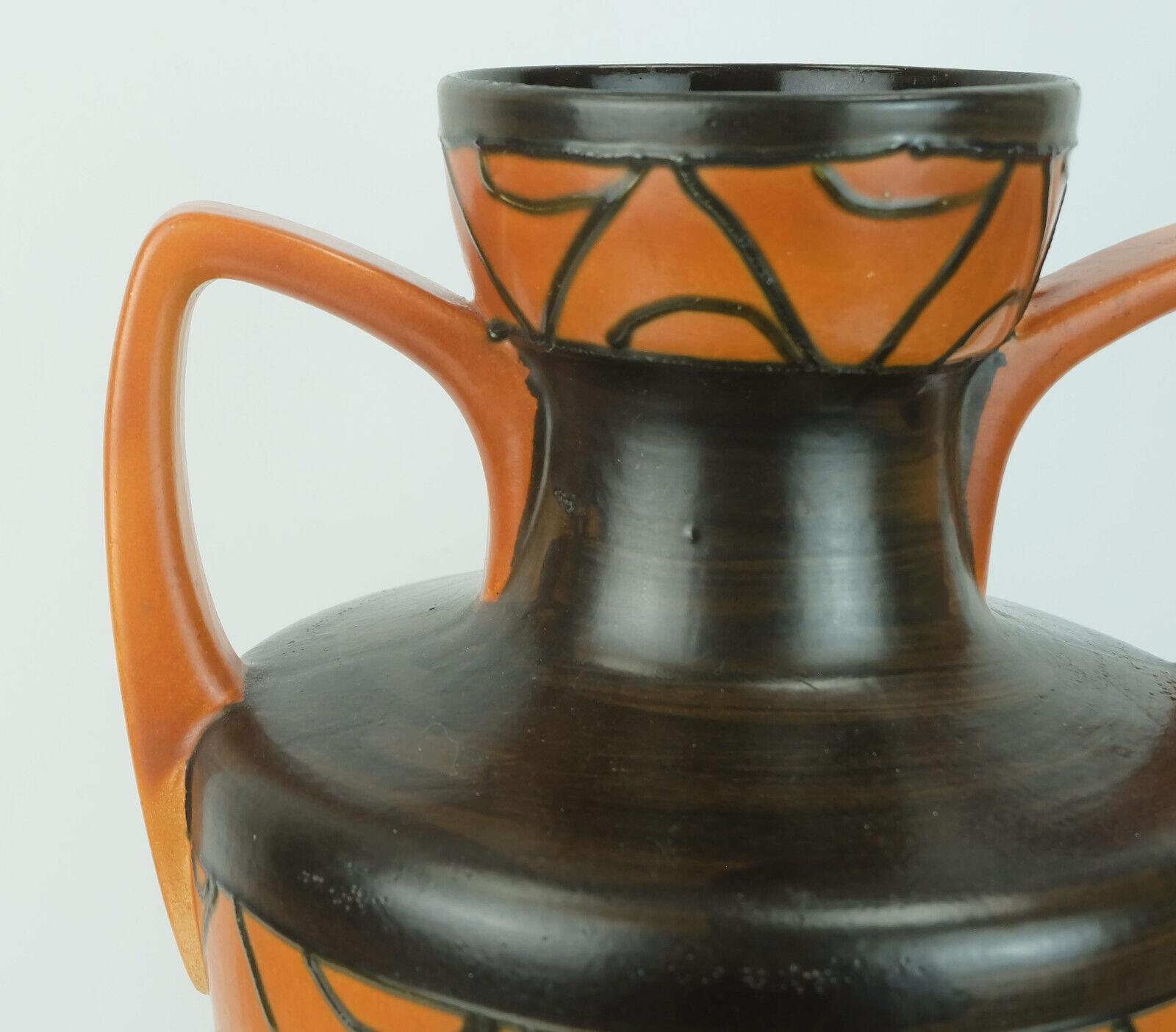 mid century ceramic VASE floorvase model 681-45 amphora In Good Condition For Sale In Mannheim, DE
