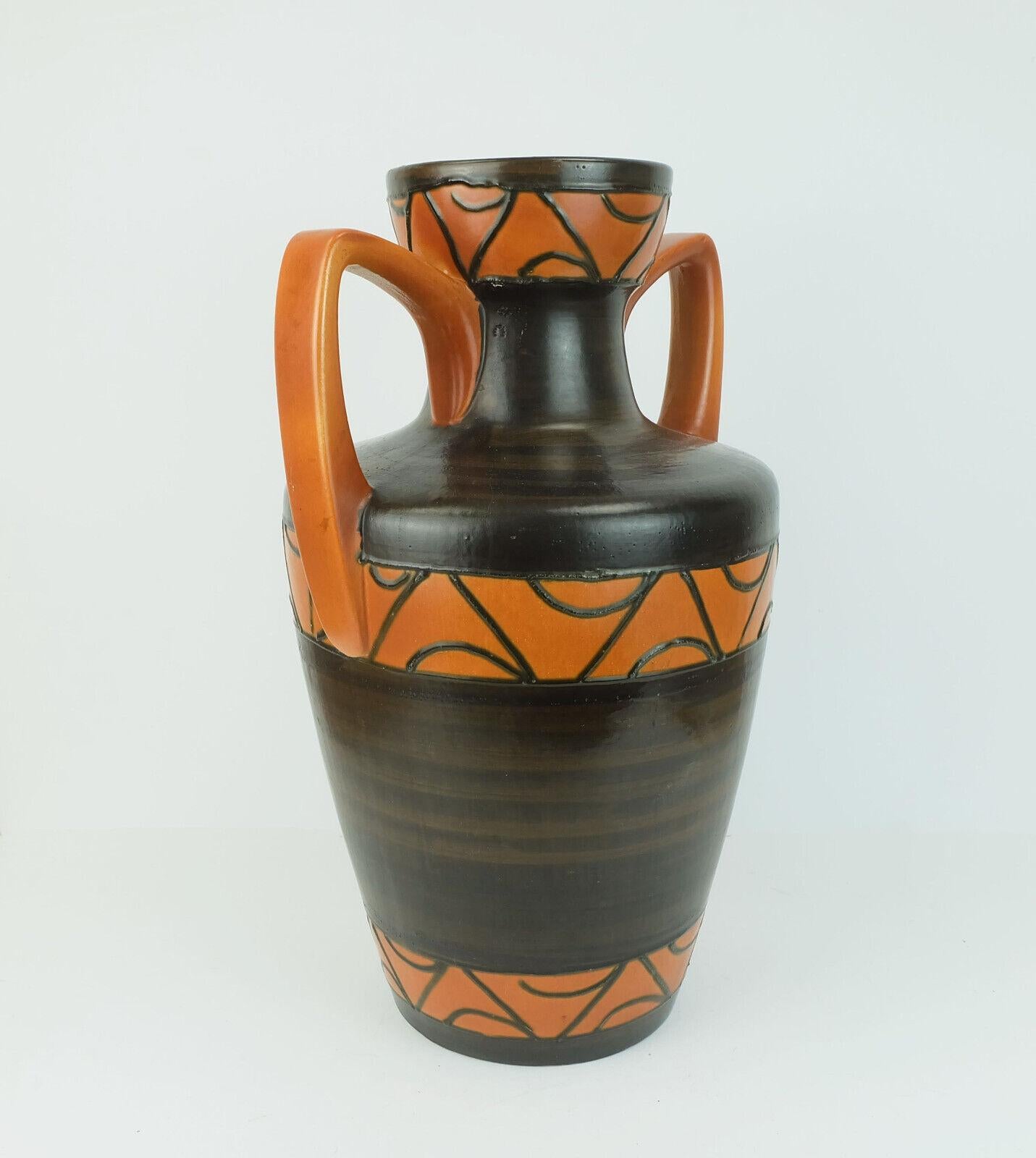 Ceramic mid century ceramic VASE floorvase model 681-45 amphora For Sale