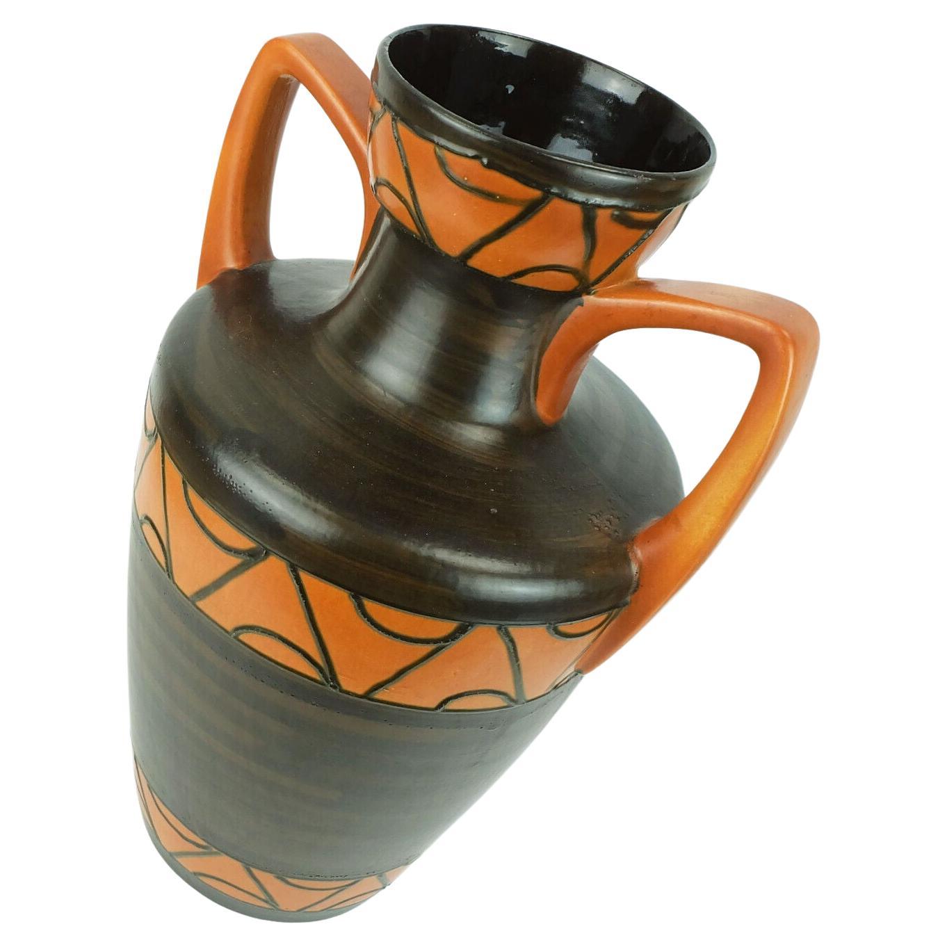 Keramik VASE Bodenvase Modell 681-45 amphora aus der Mitte des Jahrhunderts im Angebot