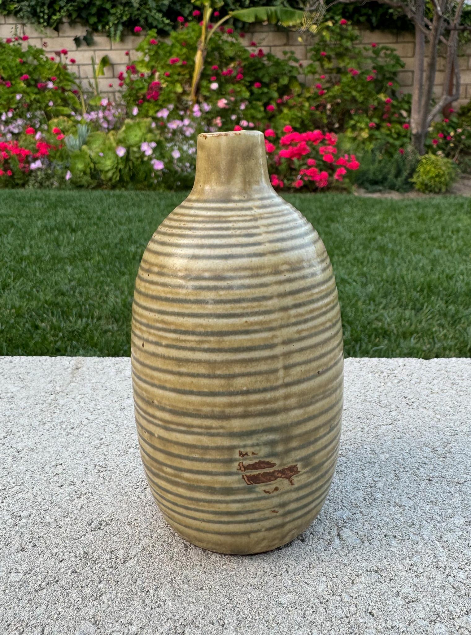 Mid Century Ceramic Vase,  Japan, 1960's In Good Condition In San Juan Capistrano, CA