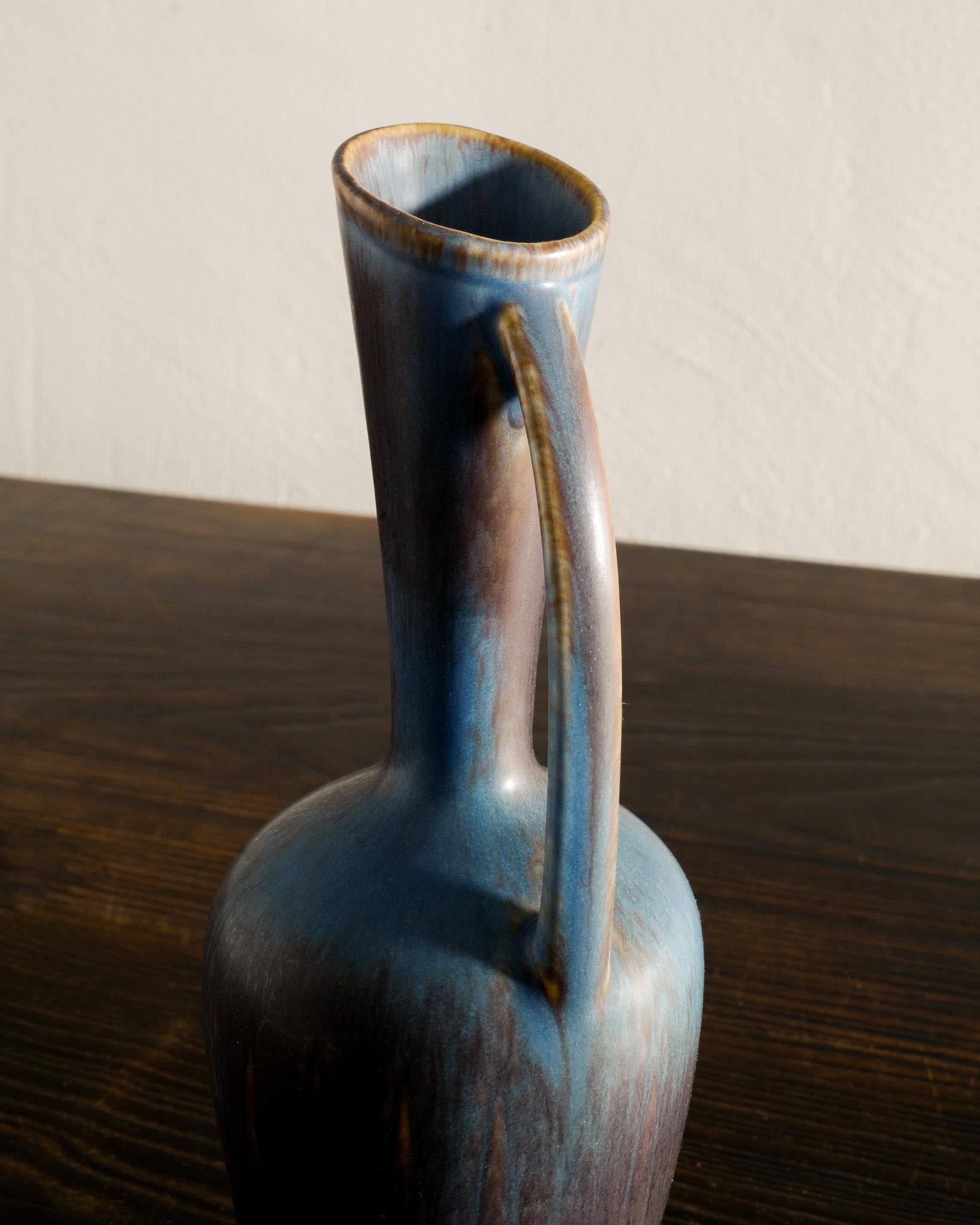 Swedish Mid Century Ceramic Vase Pitcher by Gunnar Nylund for Rörstrand Sweden 1950s  For Sale