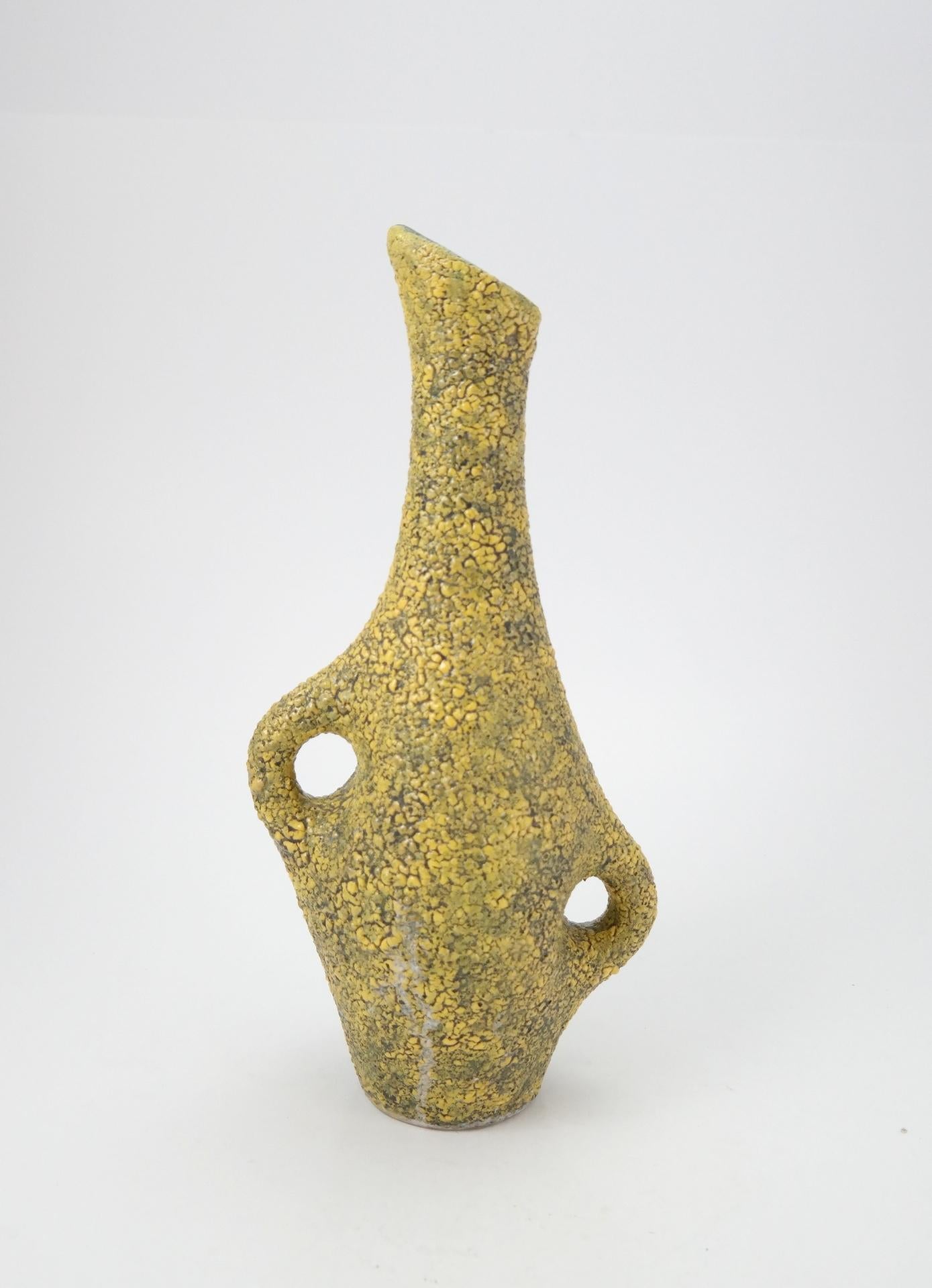 Midcentury ceramic vase with Cortina cracked glaze, 1960s.