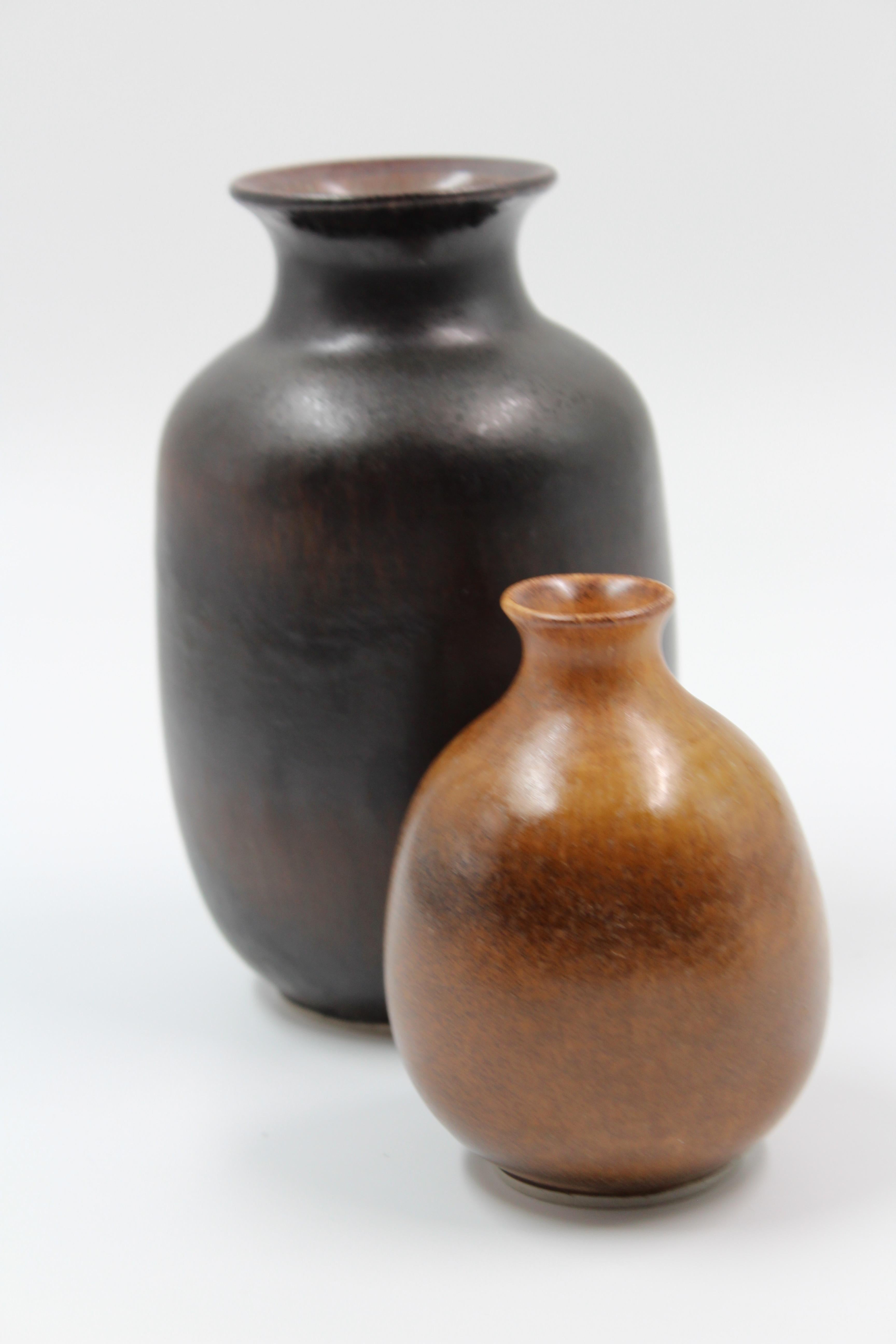 Midcentury Ceramic Vases by Egon Larsson, Höganäs Keramik, 1950s For Sale 1