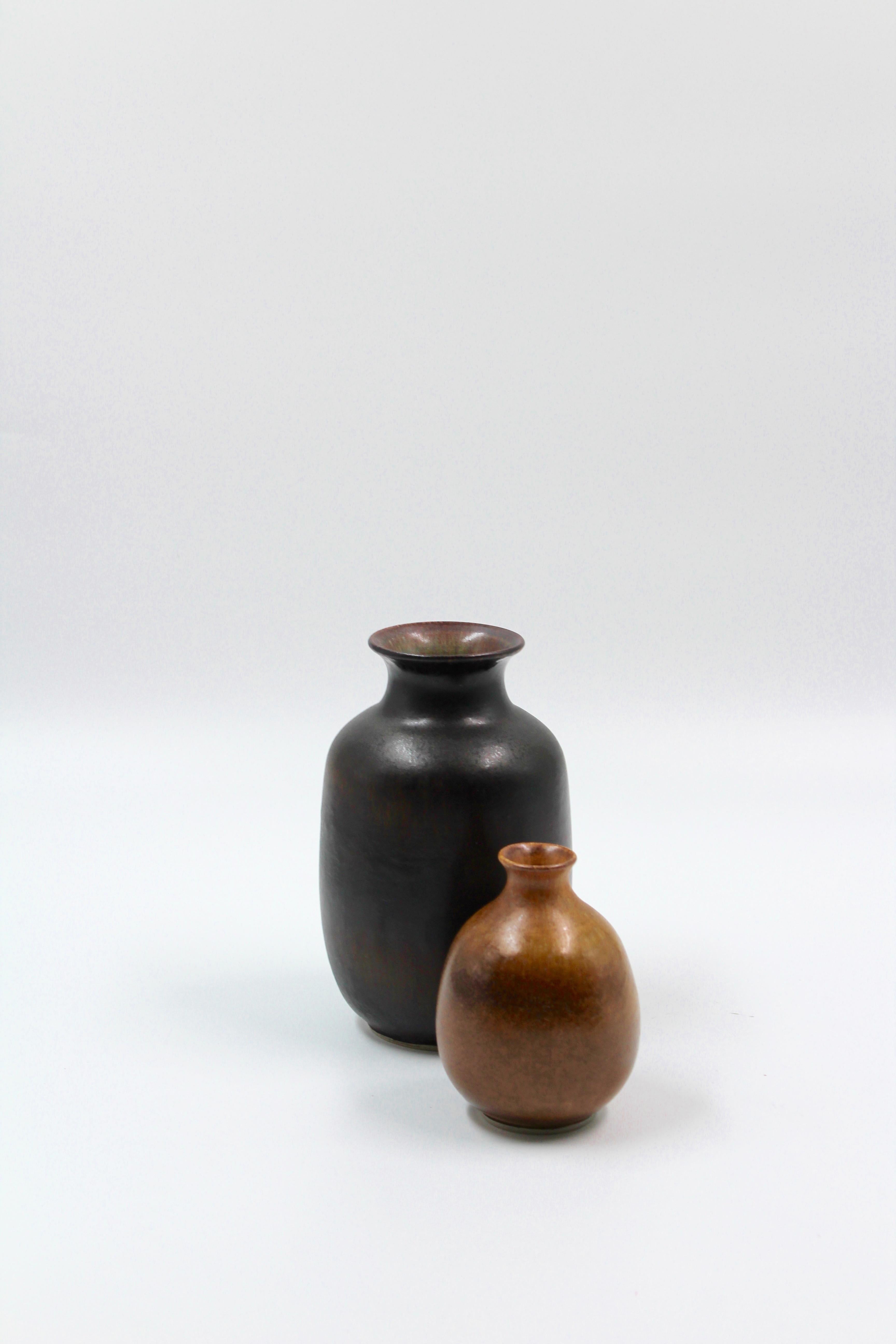 Midcentury Ceramic Vases by Egon Larsson, Höganäs Keramik, 1950s For Sale 2