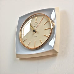 Midcentury Ceramic Wall Clock by Luna