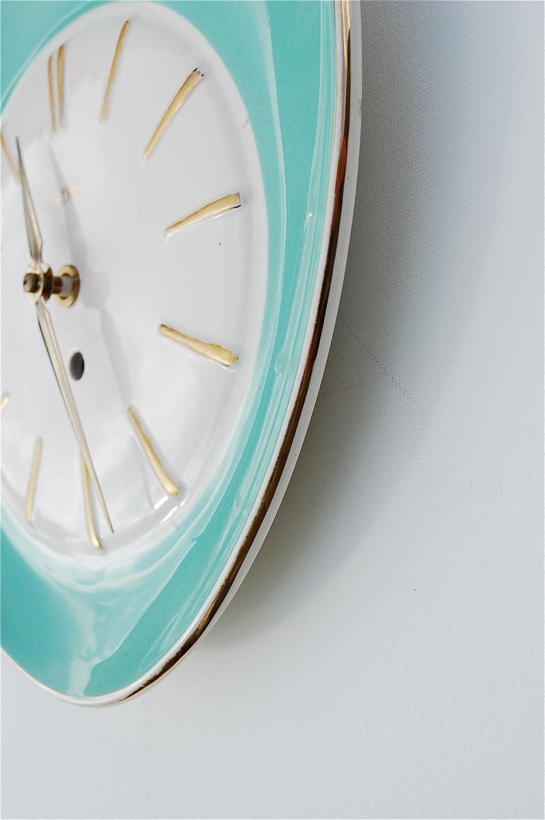 Midcentury Ceramic Wall Clock by Peter at 1stDibs