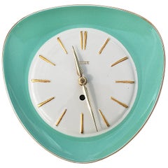 Midcentury Ceramic Wall Clock by Peter